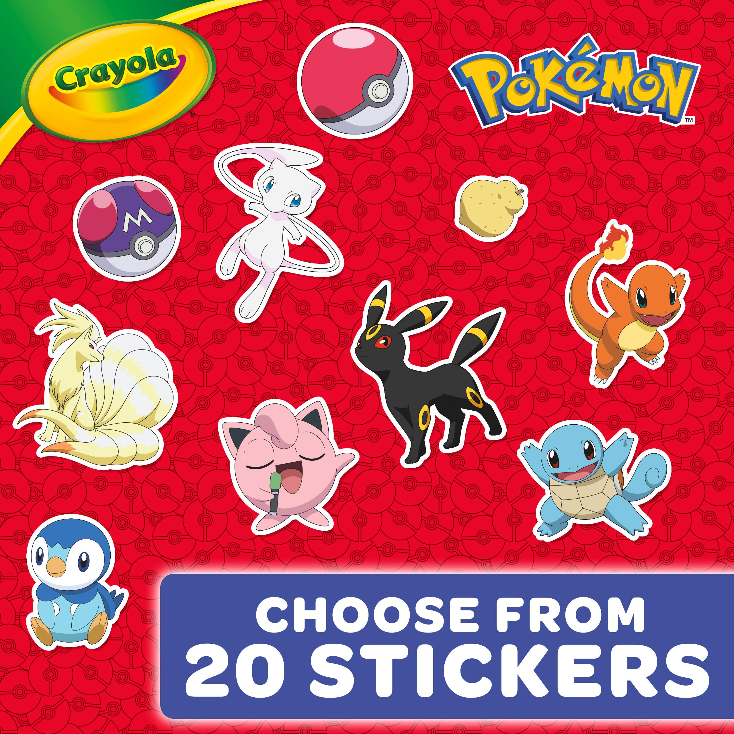 CRAYOLA Pokémon 96-Page Coloring Book with Sticker Sheet