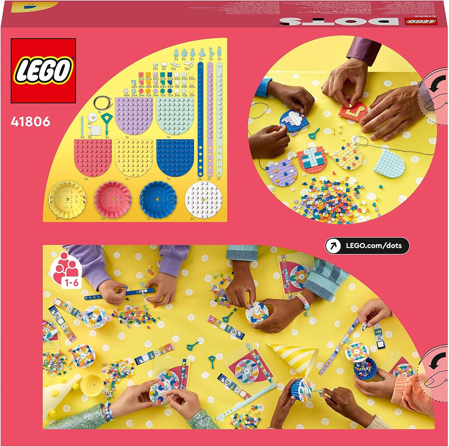 LEGO DOTS Ultimate Party Kit 41806 - DIY Party Craft Set with Cupcakes, Bracelets & Bunting for Kids 6+ 5