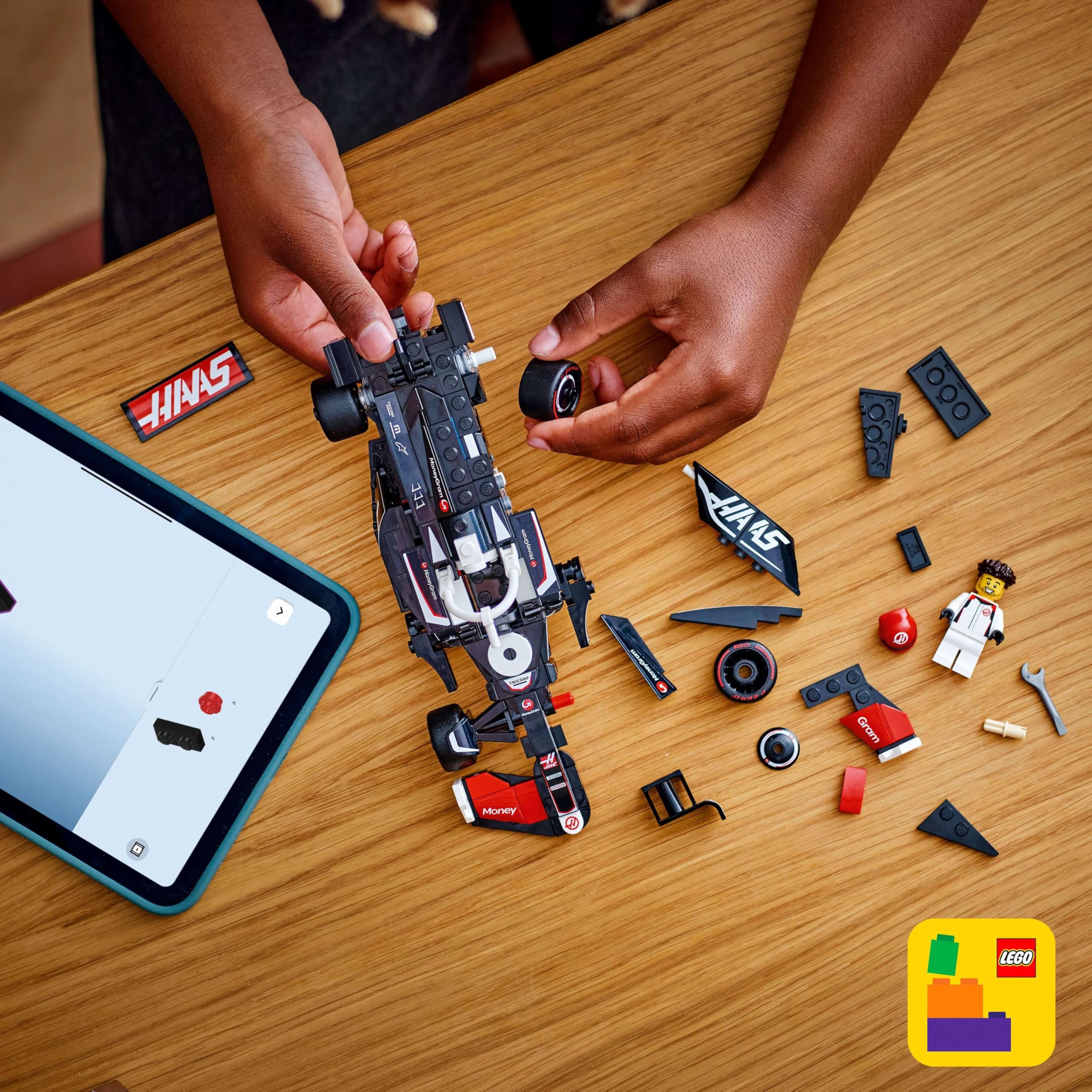 LEGO Speed Champions MoneyGram Haas F1 Team VF-24 Race Car Toy with Driver Minifigure - Building Set for 10+ 6