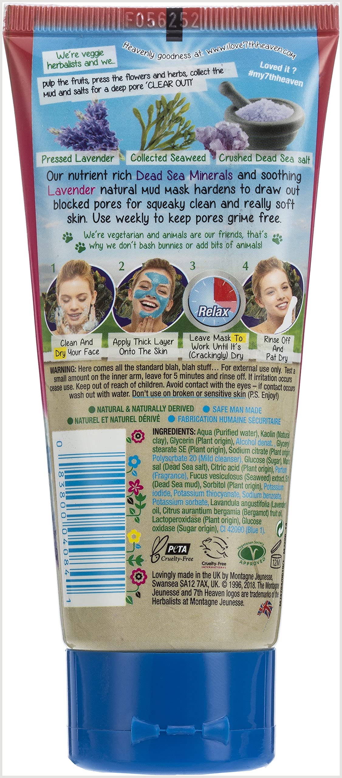 7th Heaven Dead Sea Mud Mask Tube - 100ml, Pack of 2