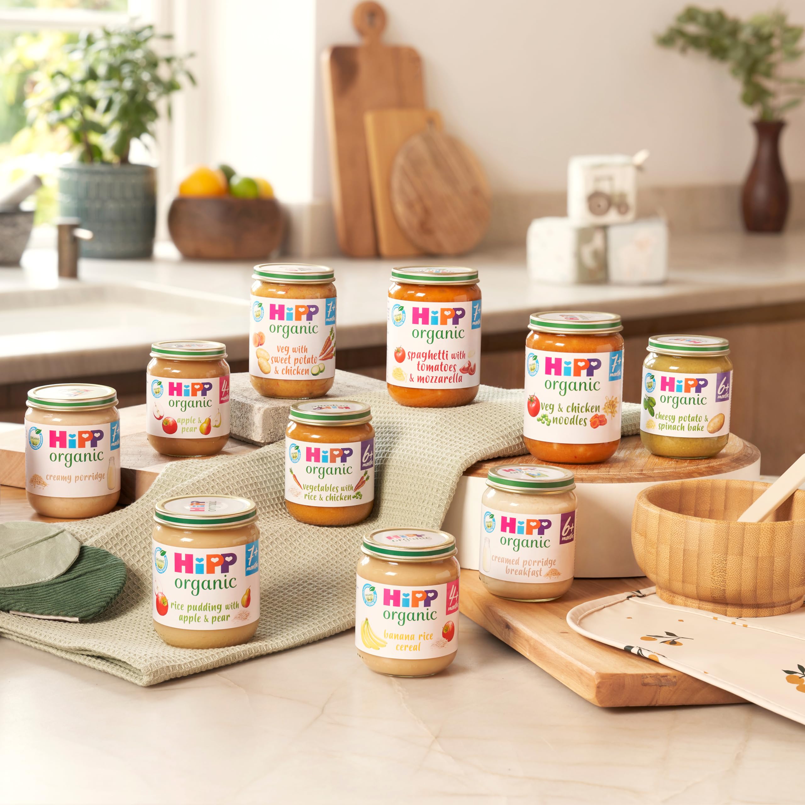 HiPP Organic Carrots, Peas & Cauliflower Baby Food Jar - 6 Pack, 125g Each | 4+ Months 5