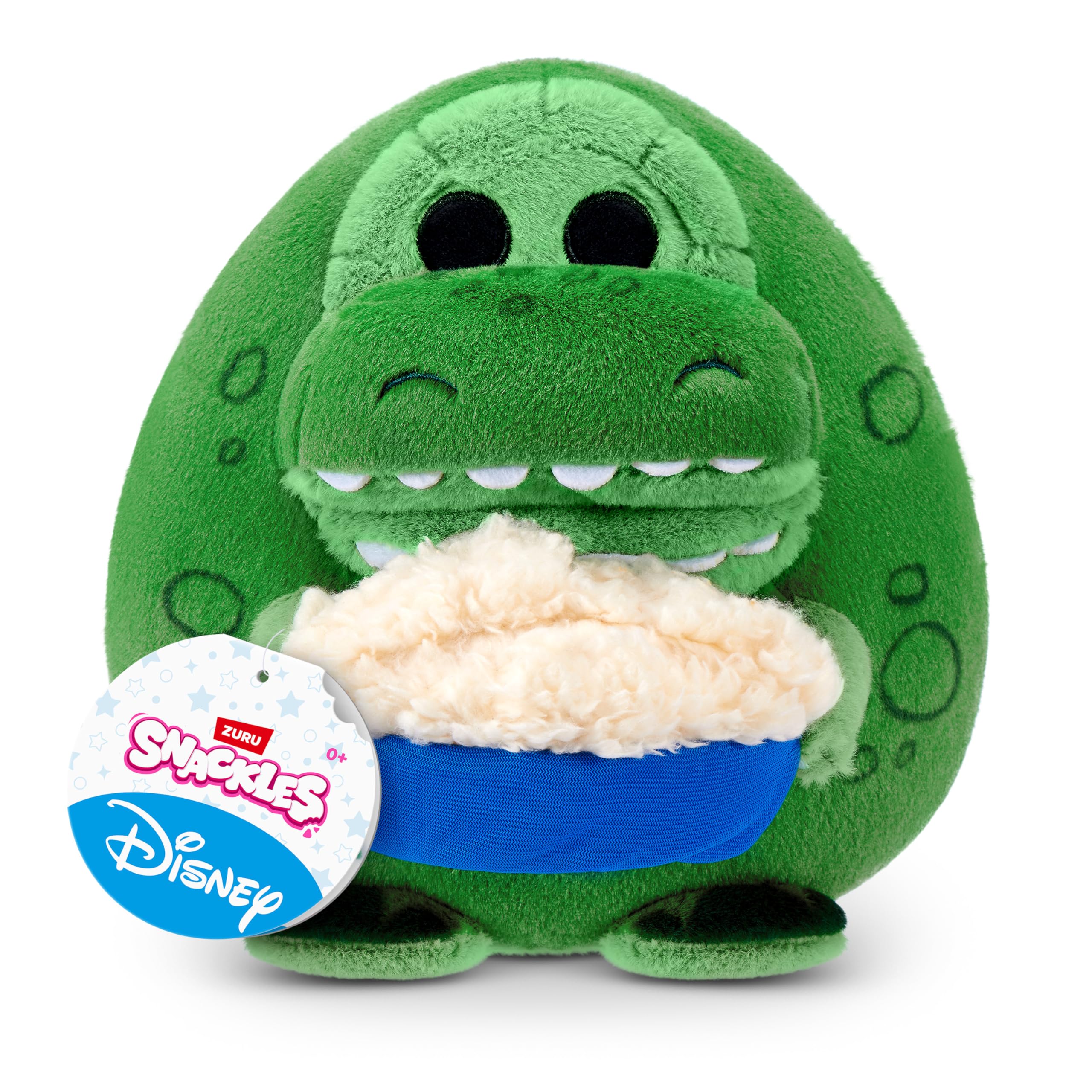 Snackles Disney 8-Inch Plush Toy - Rex & Popcorn | Ultra-Soft Polyester
