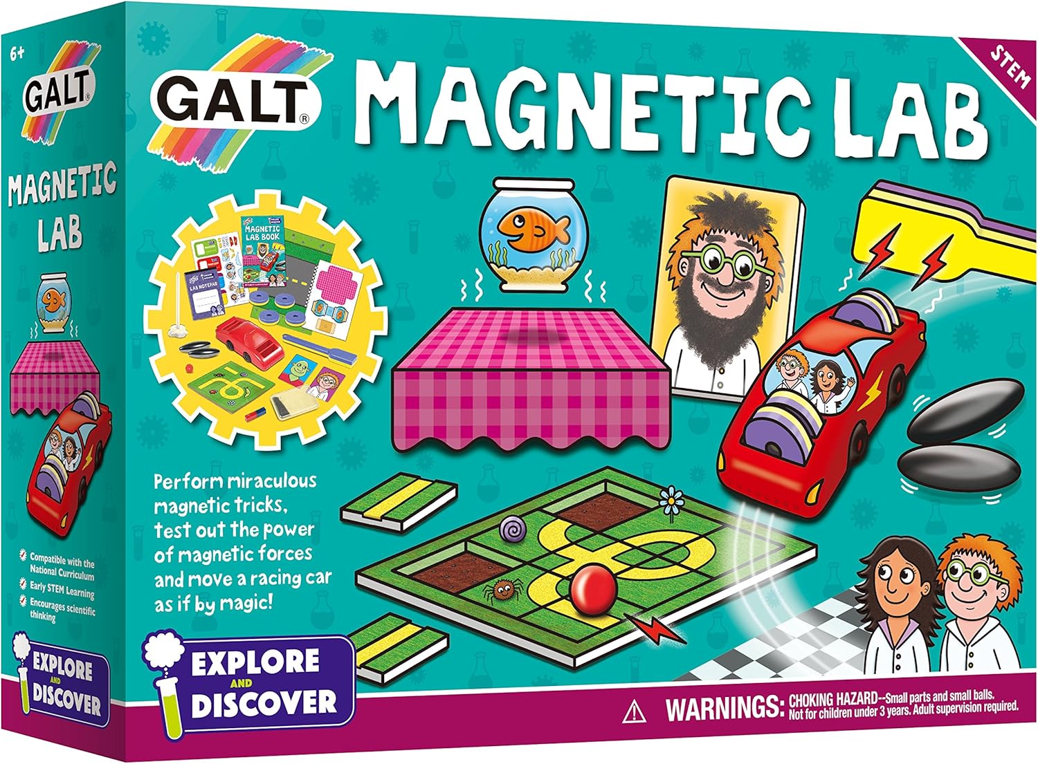 Galt Magnetic Lab Science Kit - STEM Learning Experiments for Kids Ages 6+
