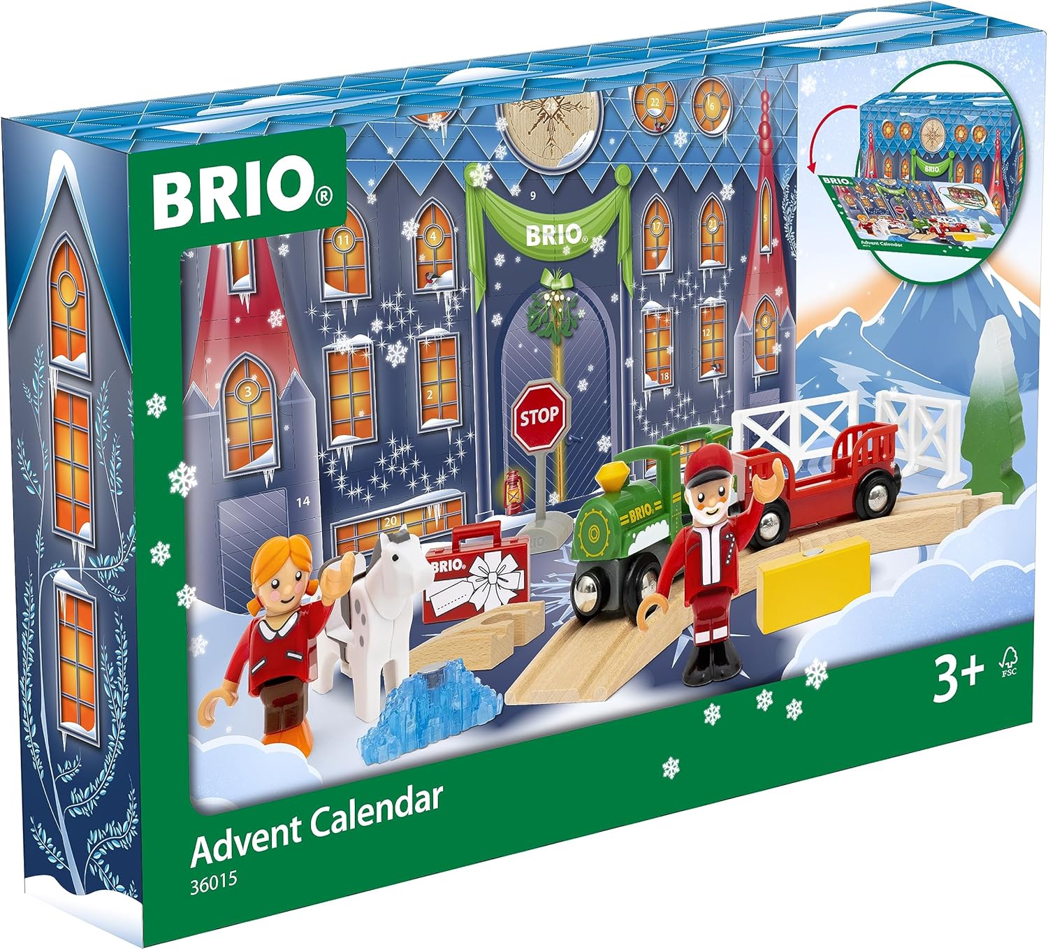BRIO World 2023 Christmas Advent Calendar - Wooden Train Playset for Kids 3+ 5