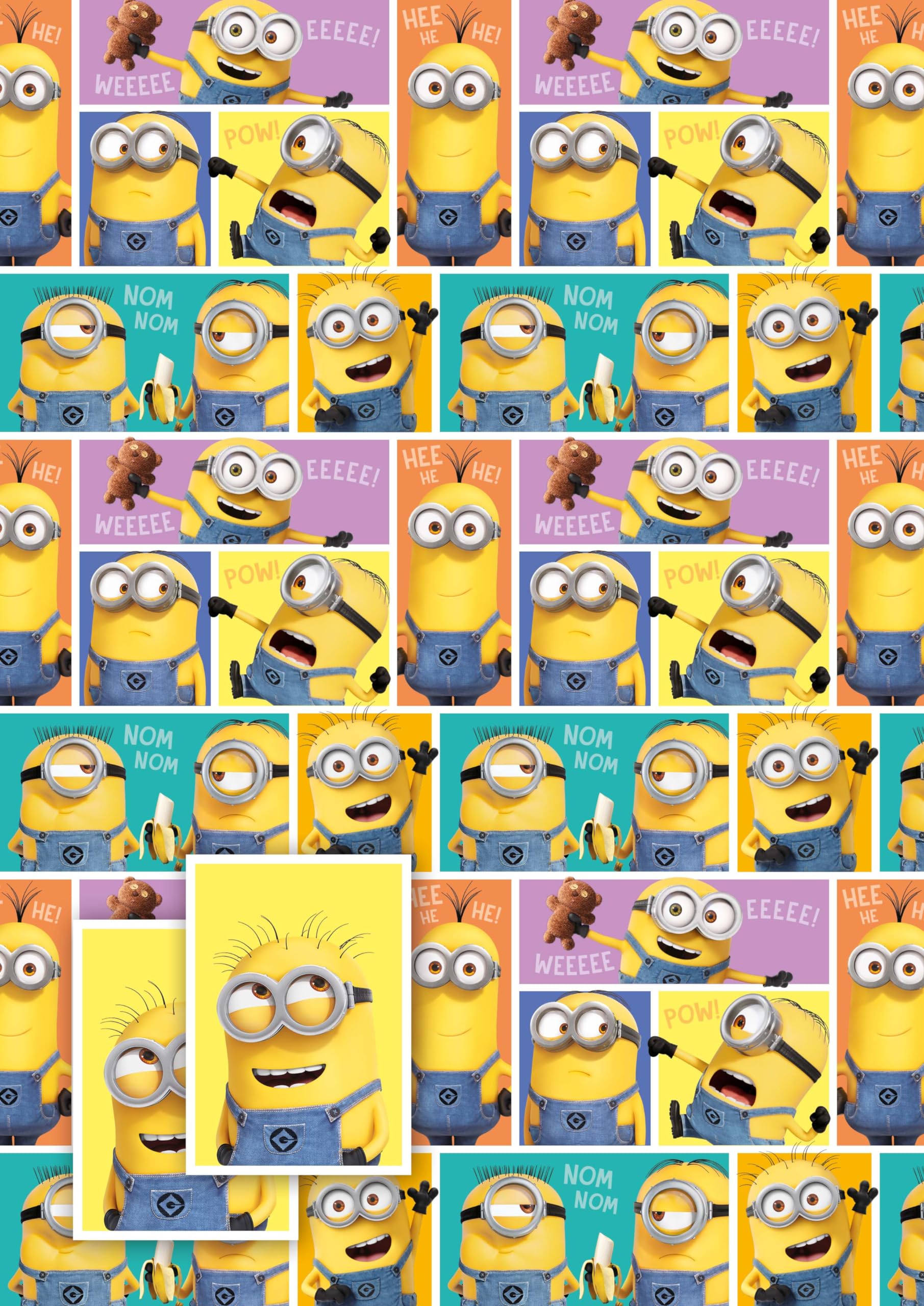 Danilo Promotions LTD Despicable Me Minions Gift Wrapping Paper - 2 Sheets | Soft Gloss Finish