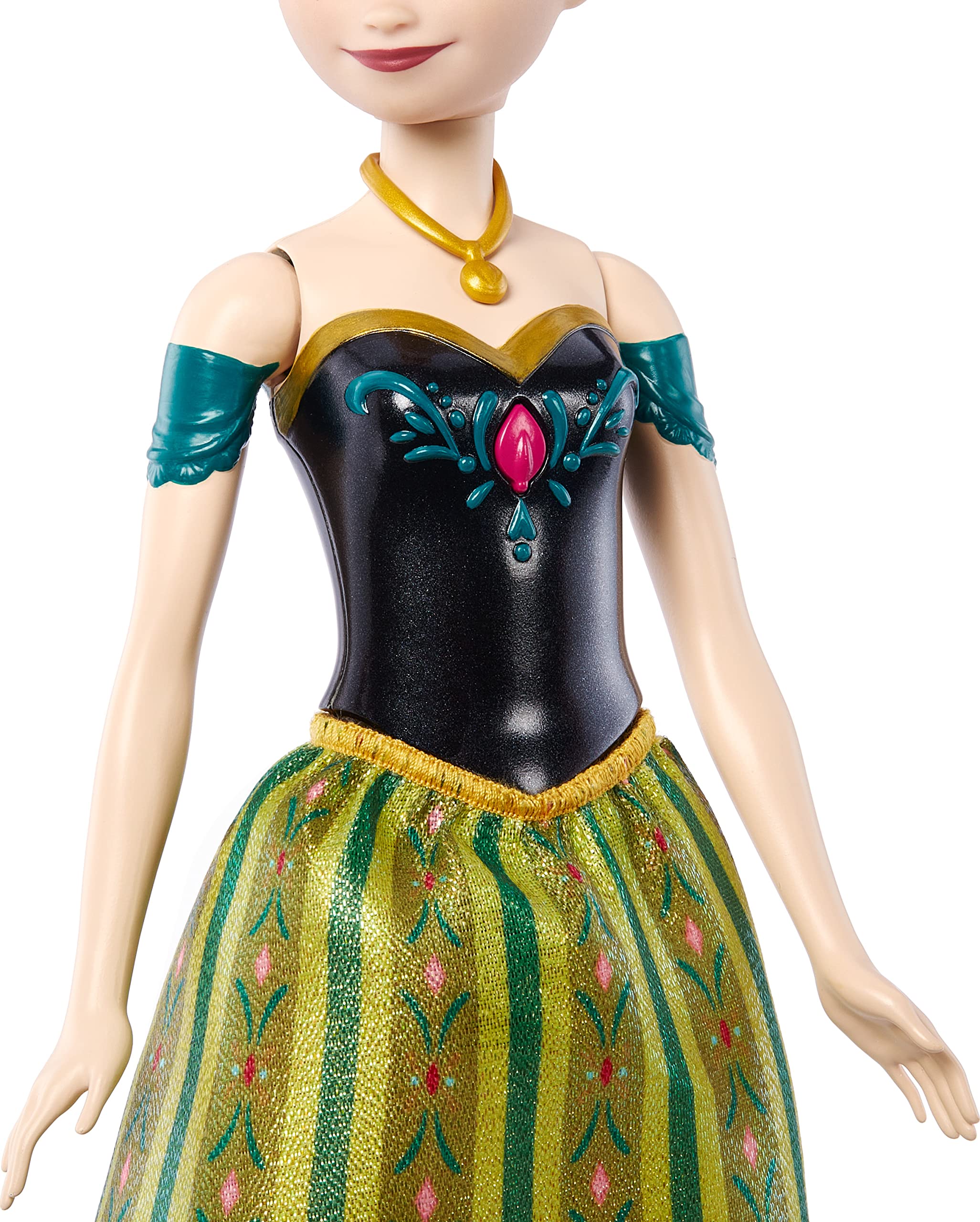 Disney Frozen Singing Anna Doll - Plays 'For the First Time in Forever' Song, Wears Signature Castle Outfit, Soft Brushable Hair, Ages 3+, HLW56 6