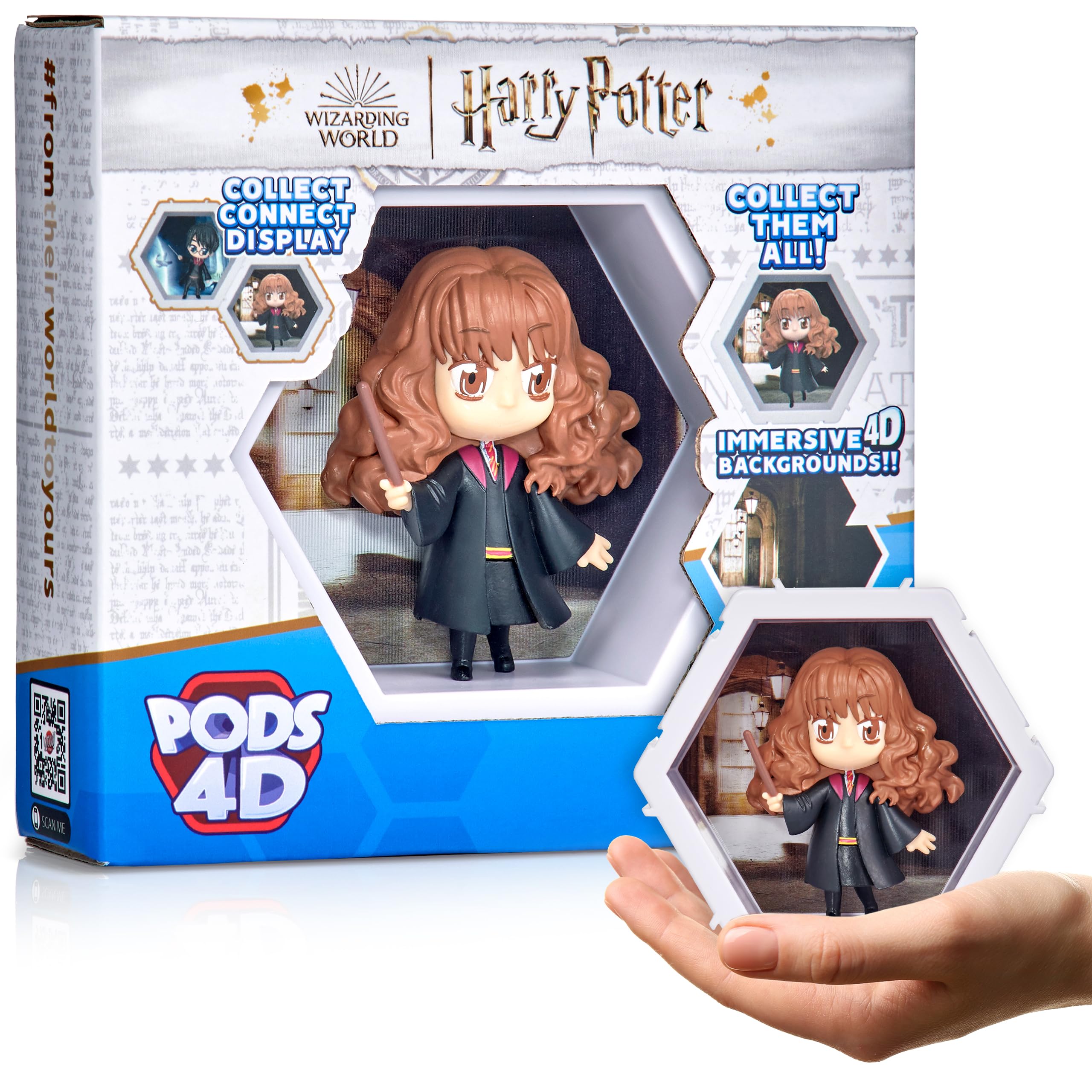 WOW! PODS 4D Harry Potter Hermione - Connectable Collectible Bobble with 4D Lenticular Display 10