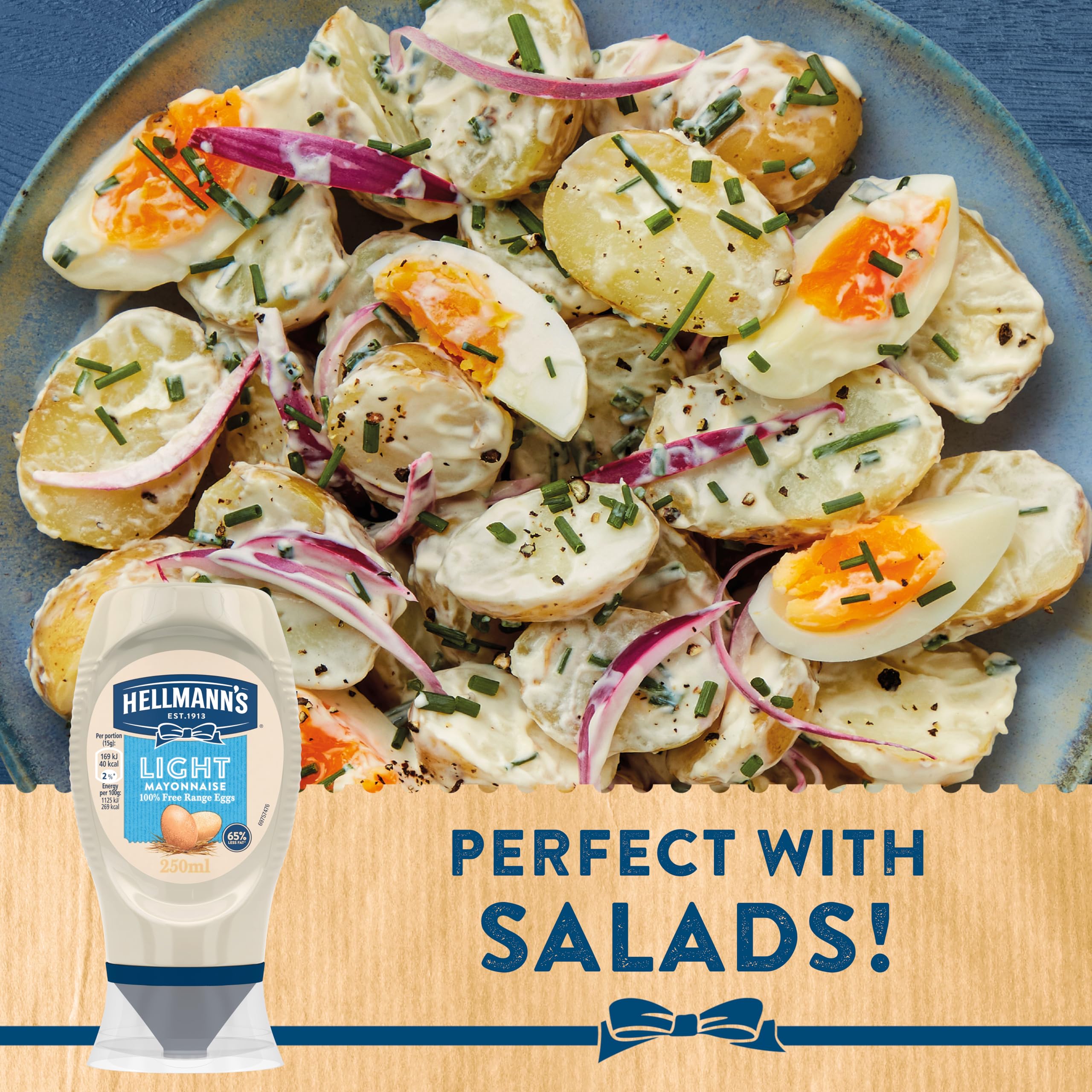 Hellmann's Light Mayonnaise - Reduced Calorie Mayo with Free-Range Eggs 4