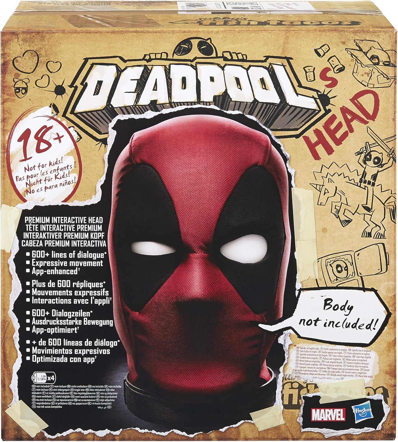Marvel Deadpool's Head Premium Interactive Electronic App-Enhanced Collectible 10