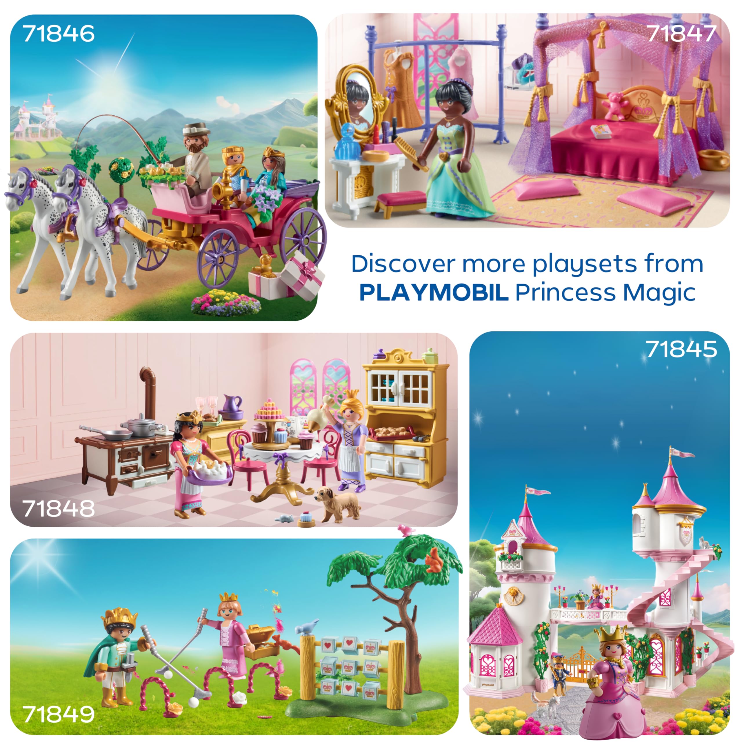Playmobil Princess Magic Royal Carriage Ride with Princess and Prince - Fantasy Playset for Kids 6