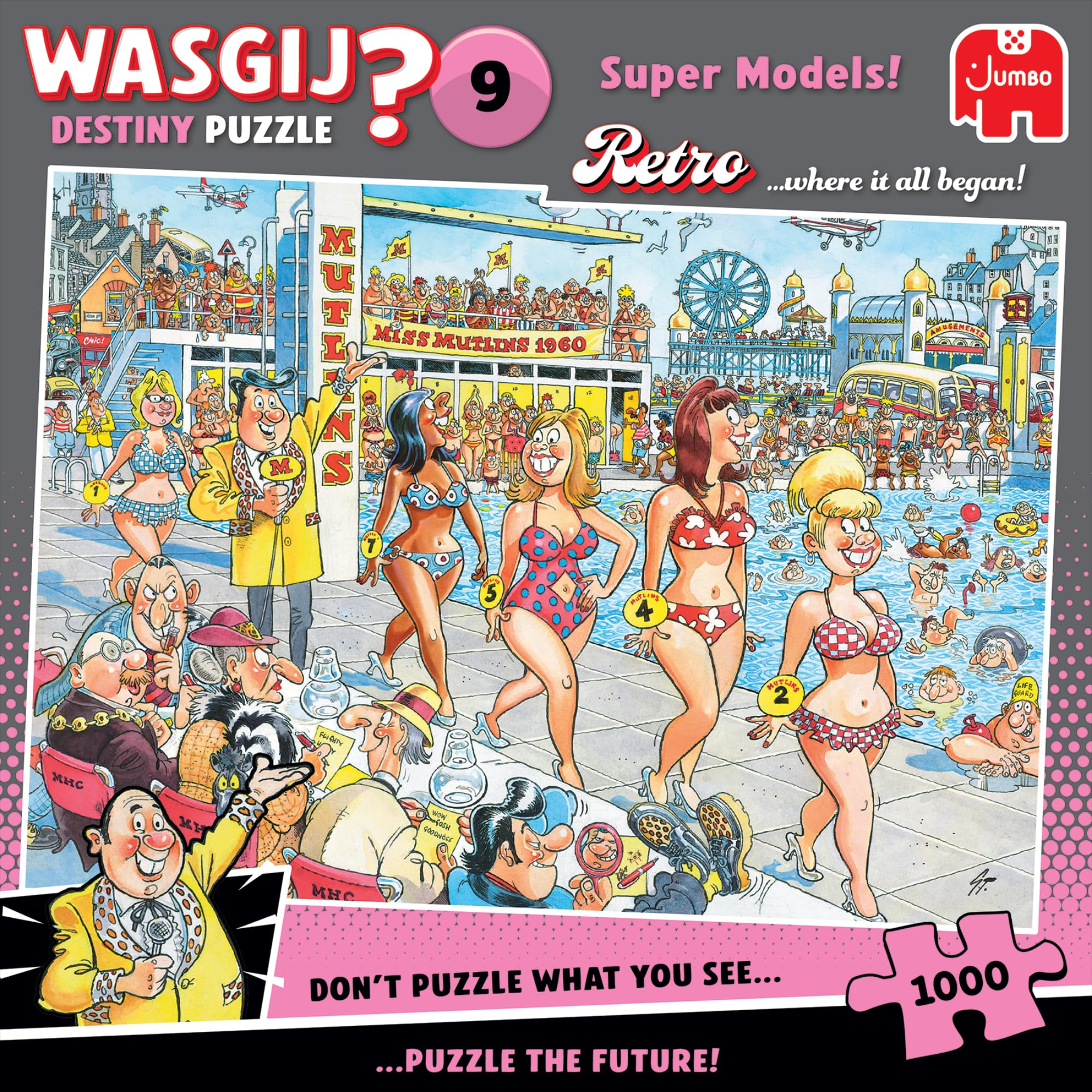 Wasgij Retro Destiny 9: Super Models - 1000 Piece Jigsaw Puzzle for Adults