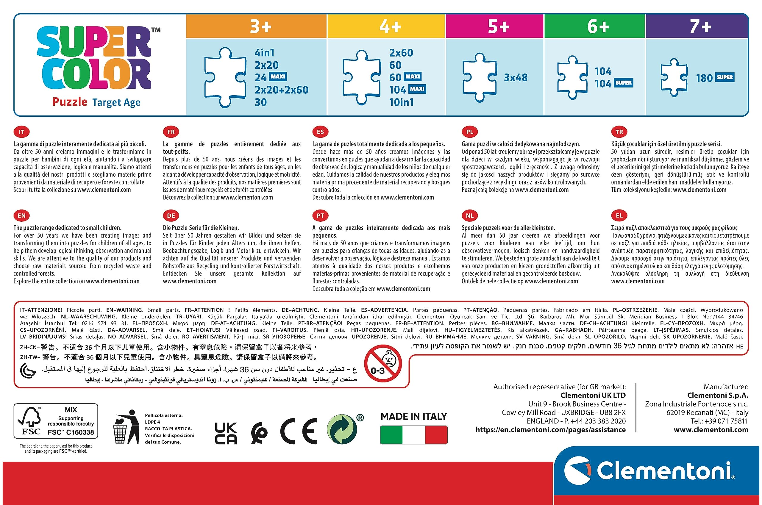 Clementoni Frozen 2 Supercolor 2 x 60-Piece Puzzle - Educational Jigsaw for Kids Ages 5+ 5