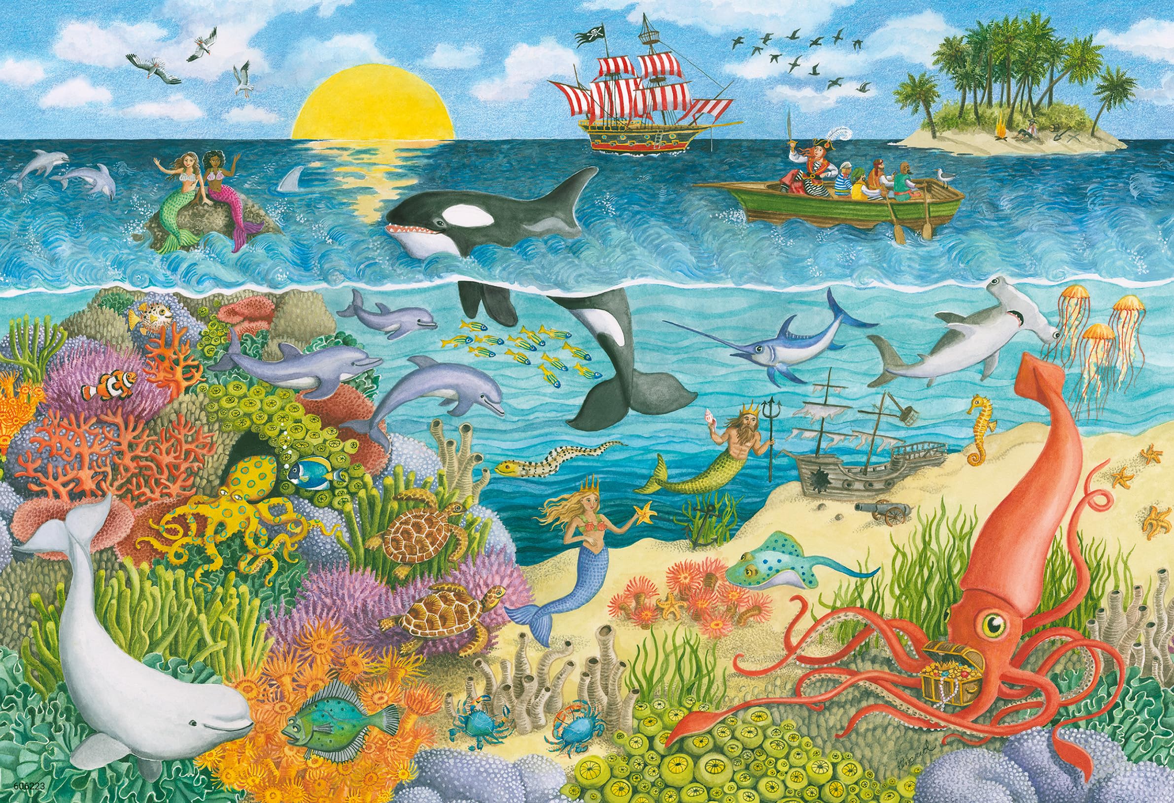 Ravensburger Pirates & Mermaids 48-Piece Jigsaw Puzzle for Kids - Educational Puzzle Game for Children 4 Years and Up 7