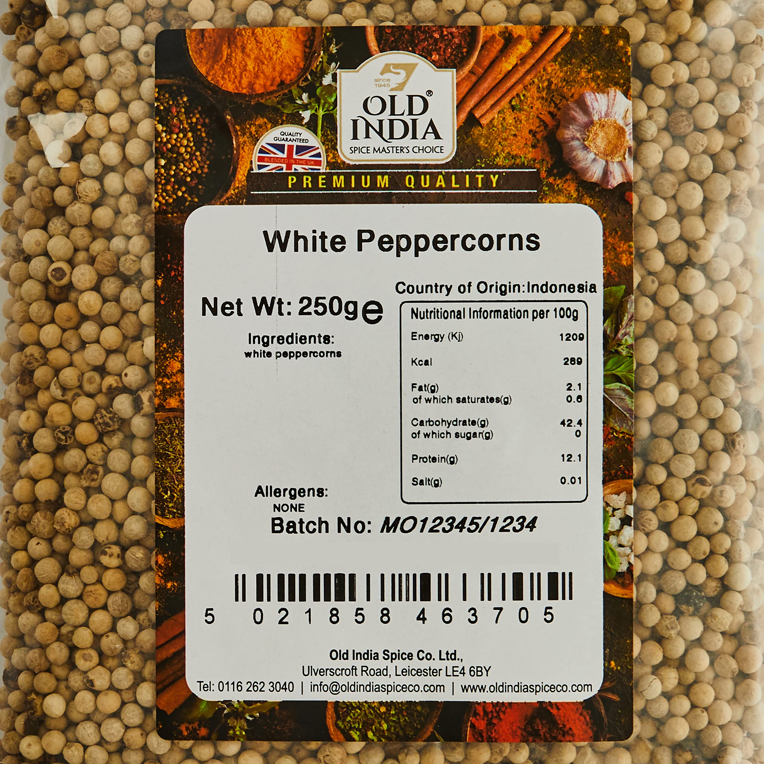 Old India White Peppercorns 250g 3