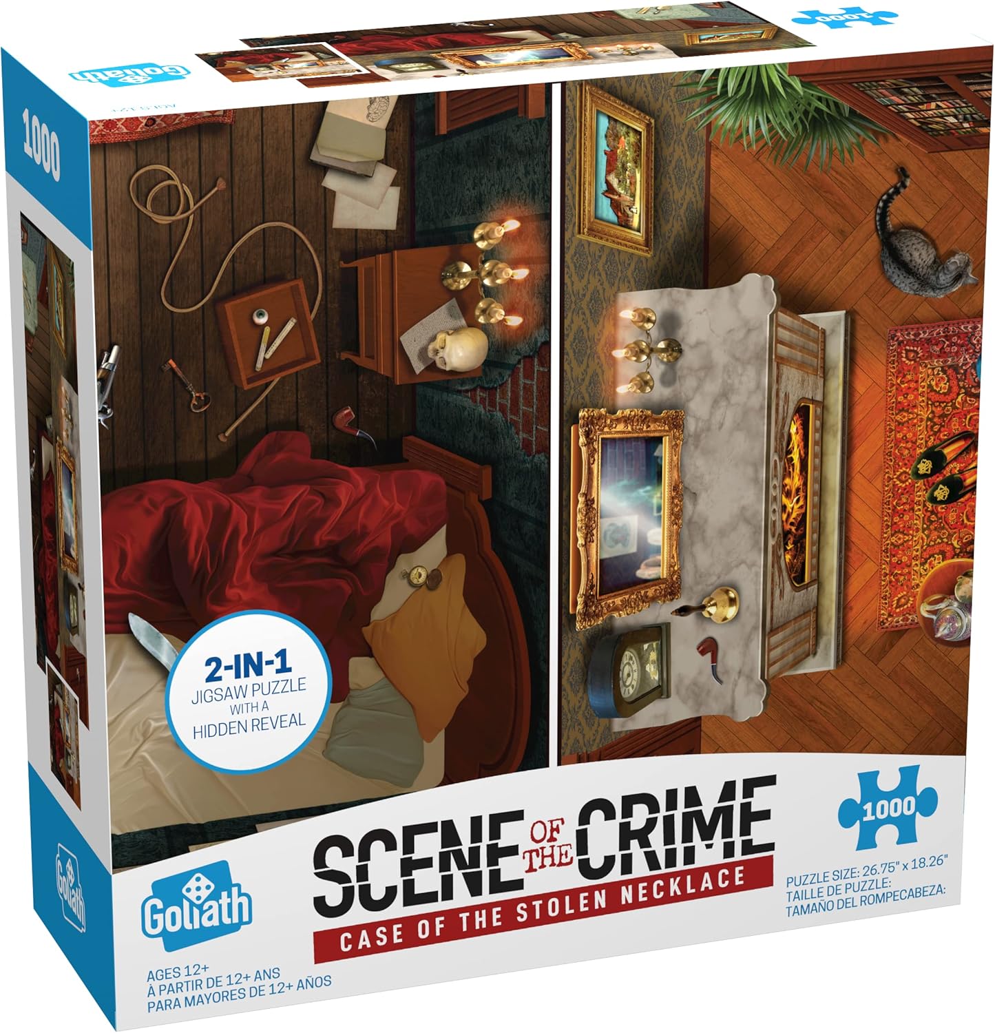 Scene of the Crime: The Stolen Necklace Mystery - 2-in-1 Jigsaw Puzzle with Hidden Clues 3