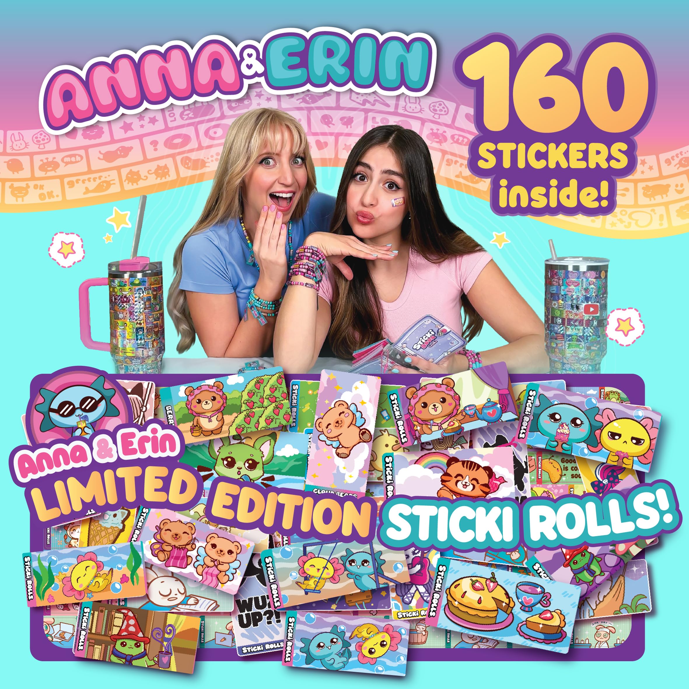 Sky Castle Anna & Erin BFF Pack Sticki Rolls Wearable Sticker Bracelets 8
