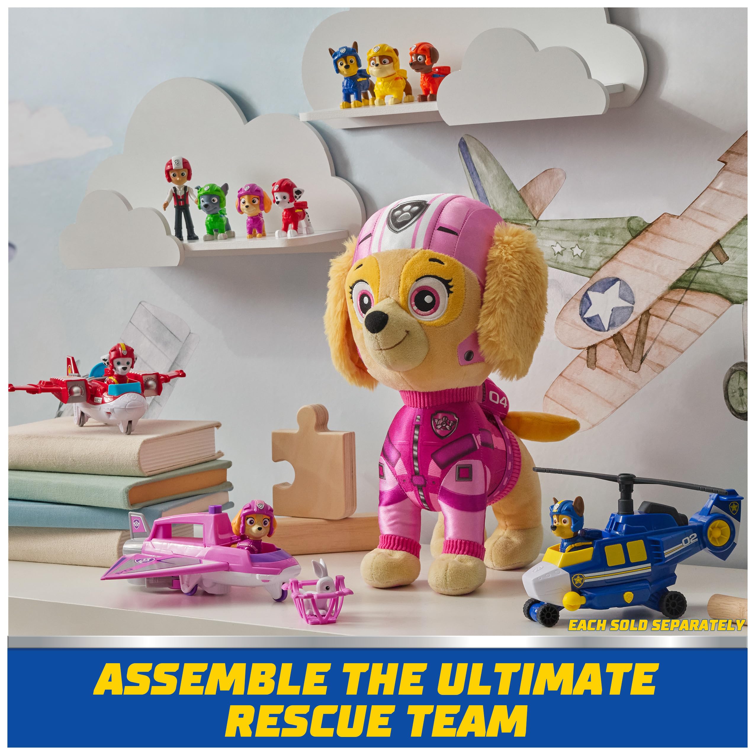 Paw Patrol Air Rescue Toy Figures Gift Pack - 7 Collectible Action Figures for Kids 9
