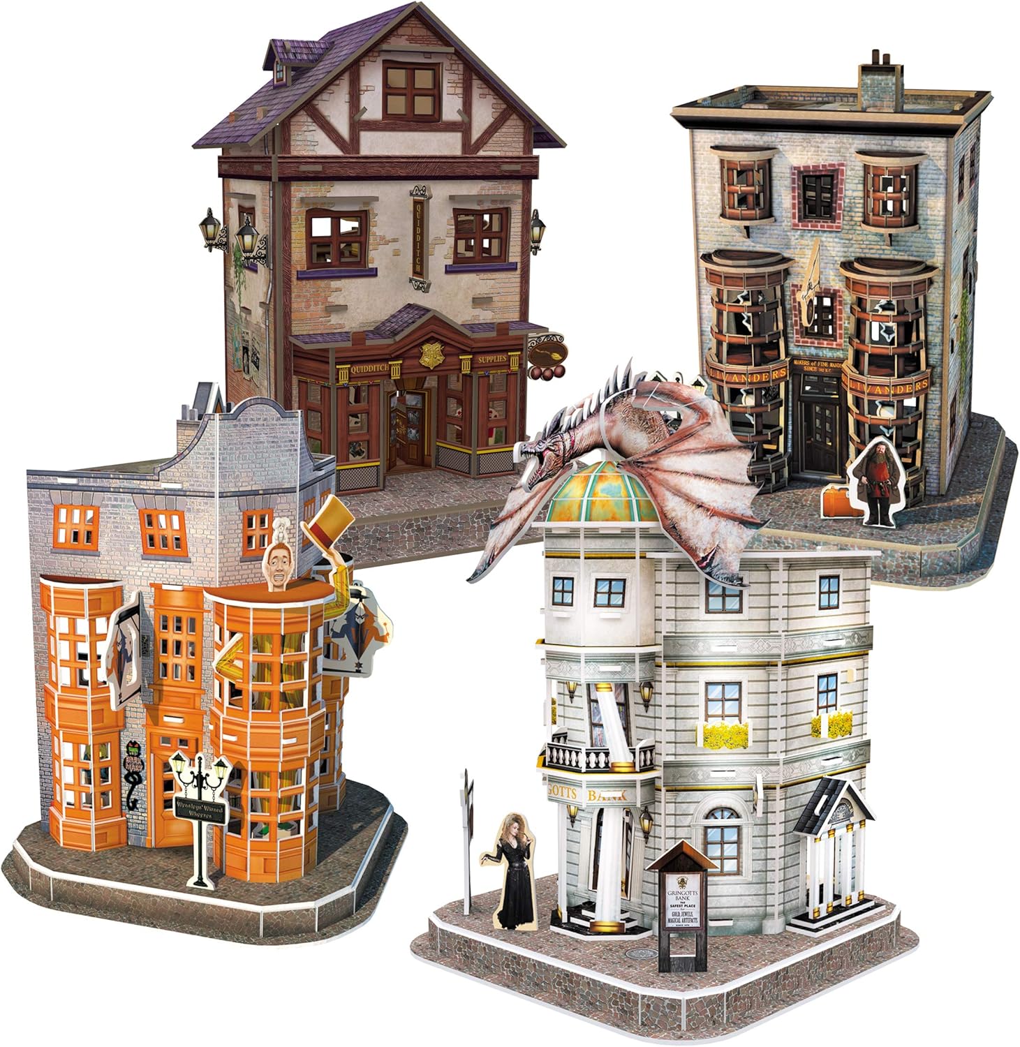Harry Potter 7585 Diagon Alley 4-in-1 3D Puzzle Set - Foam Building Kit for Ages 8+ 5