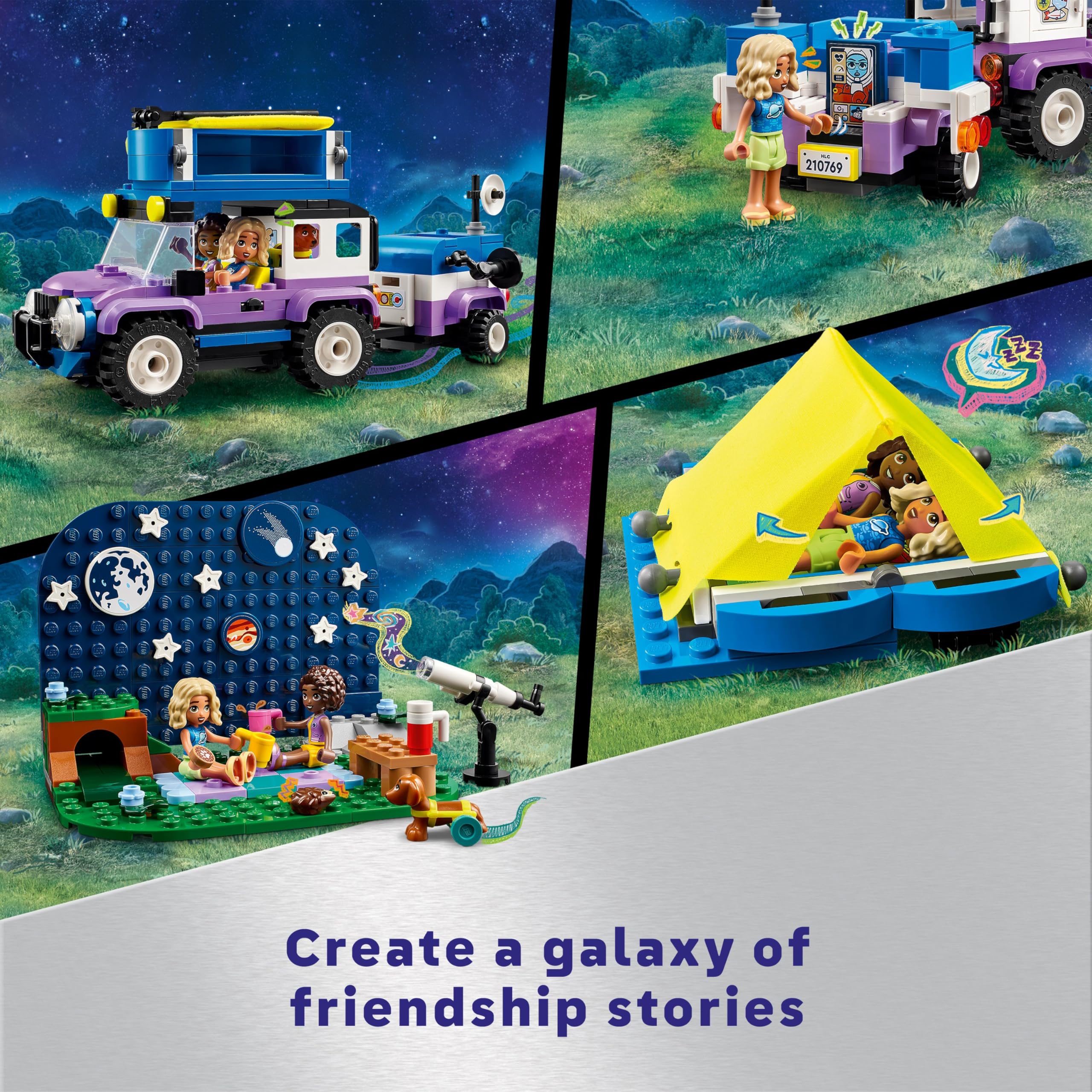 LEGO Friends Stargazing Camping Vehicle Playset with 4x4 Car, 2 Mini-Dolls & Telescope - 7+ Years 10