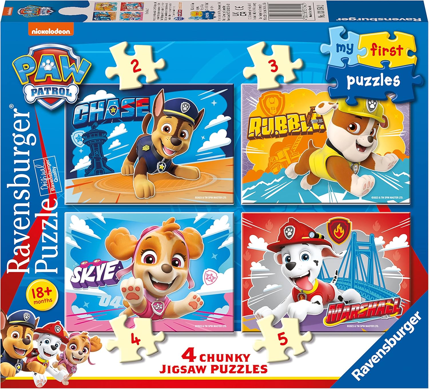 Ravensburger Paw Patrol My First Jigsaw Puzzles for Toddlers 18 Months+