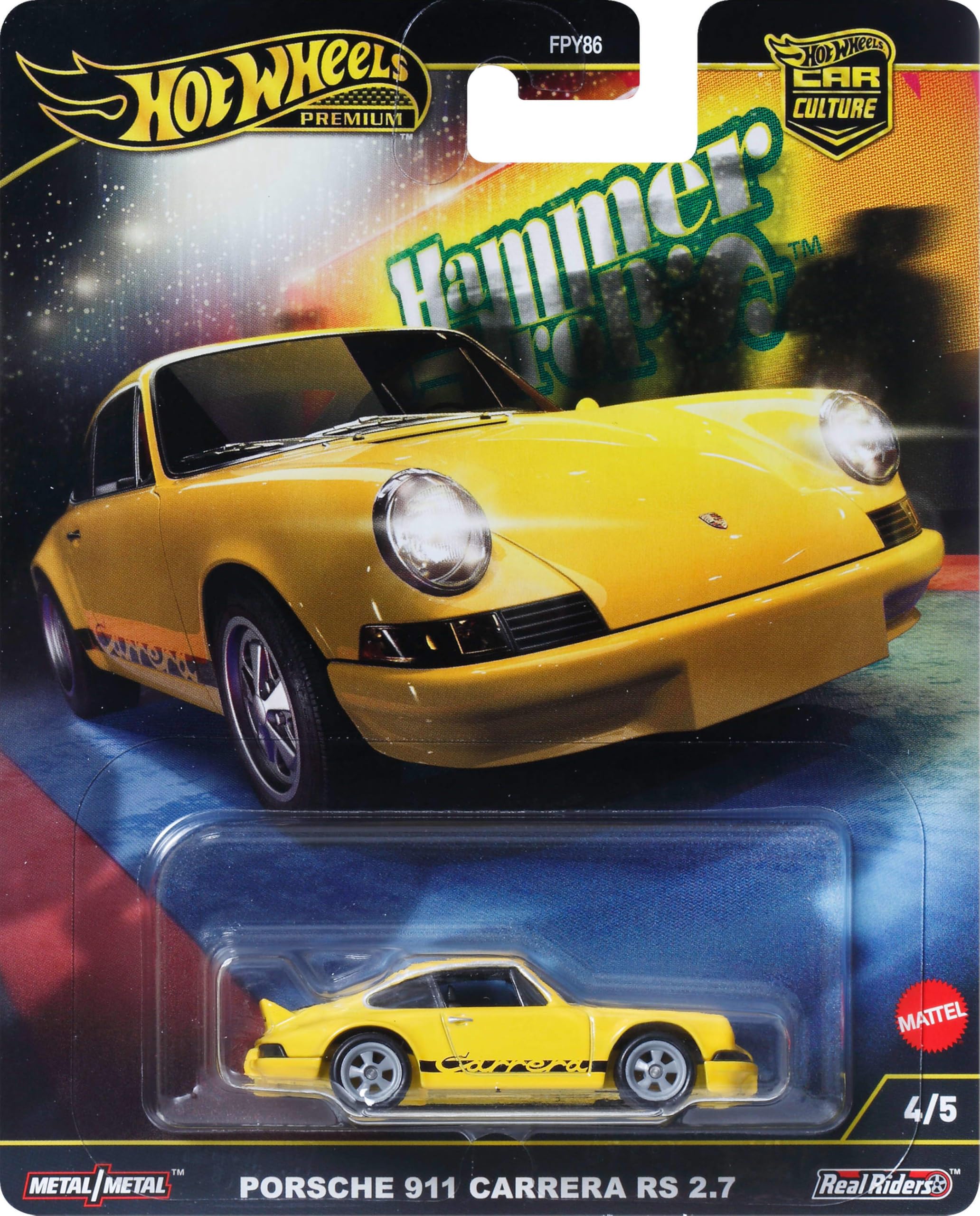Hot Wheels Premium Porsche 911 Carrera RS 2.7 - 1:64 Scale Die-Cast Car 6