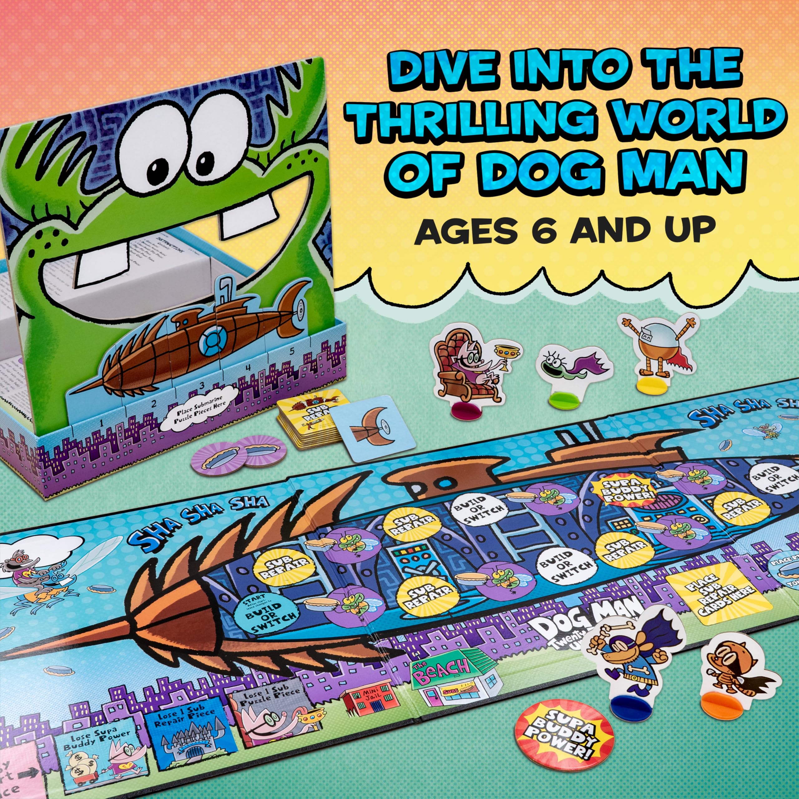 University Games Dog Man 20,000 Fleas Under the Sea Board Game 5