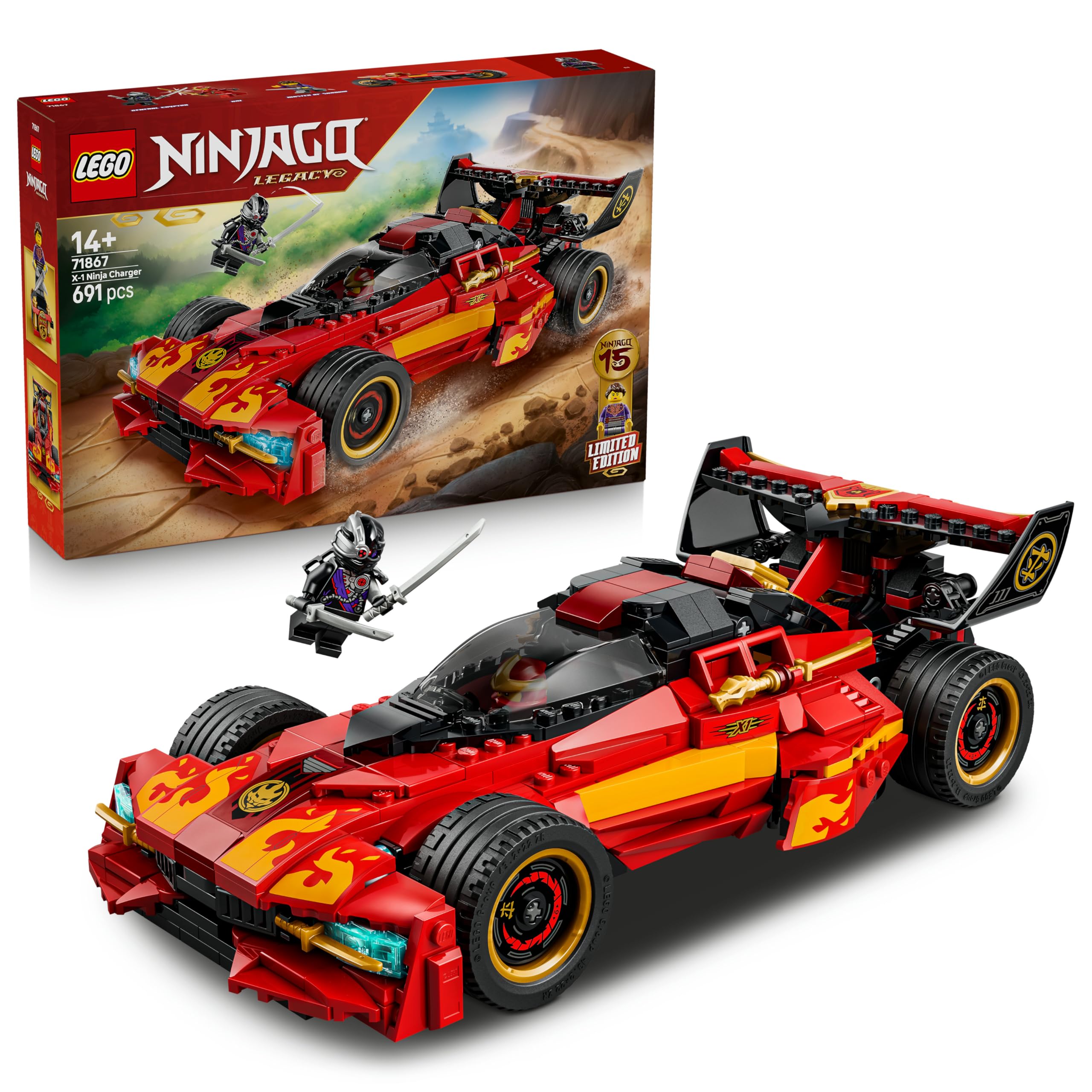 LEGO NINJAGO X-1 Ninja Charger 15th Anniversary Building Set - 14+ Age Range, Multicolor