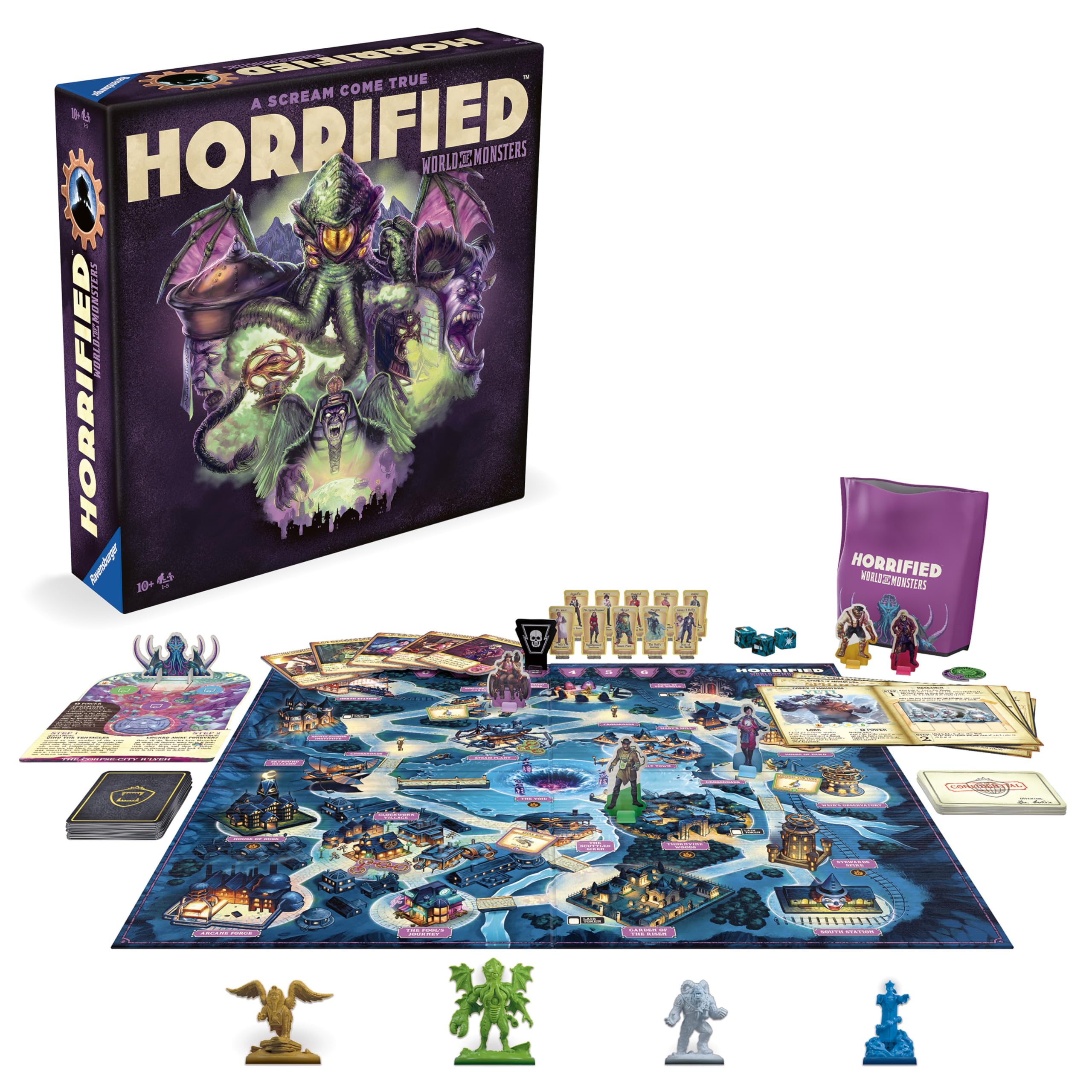 Ravensburger Horrified: World of Monsters Immersive Strategy Board Game 14
