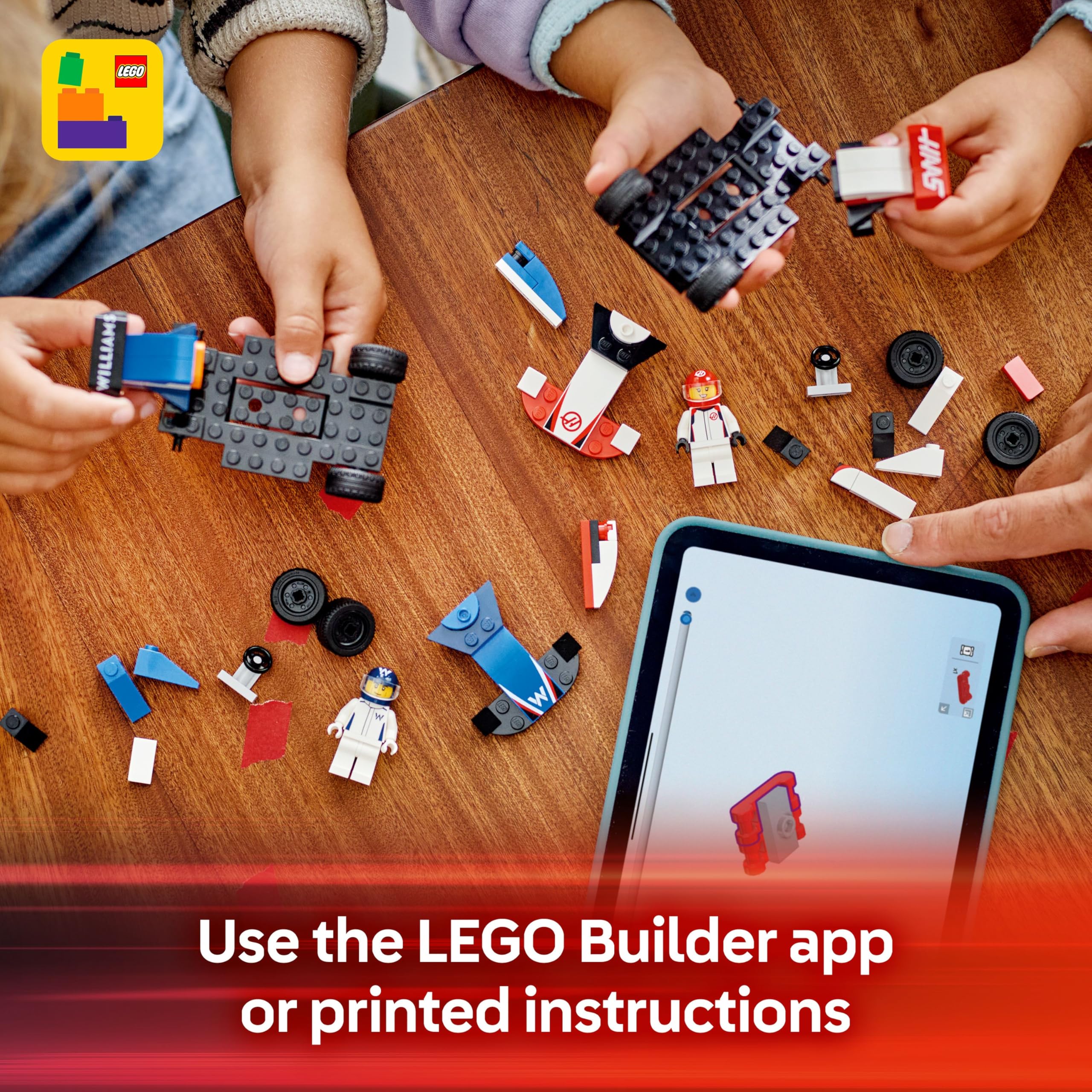 LEGO City F1 Williams Racing & Haas F1 Race Cars - Toy Formula 1 Building Set for Kids 4+ 10