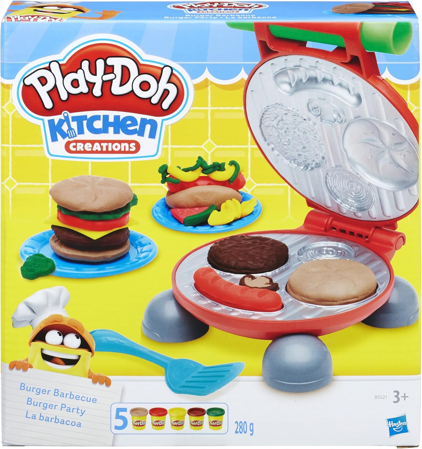 Play-Doh Burger Barbecue Set - Interactive Pretend Play Cooking Toy for Kids 3+ 9