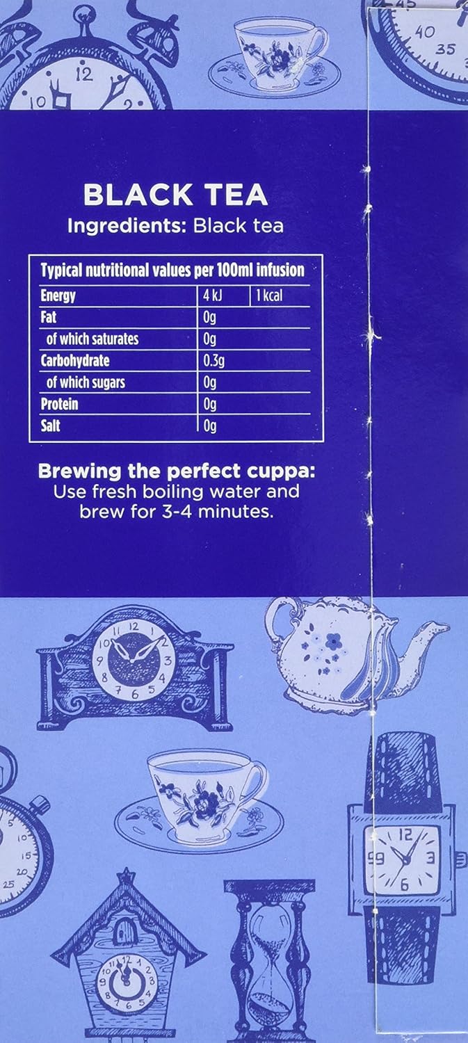 Tetley English Breakfast Tea Bags - Individually Wrapped String & Tag Envelopes, 25-Pack 7