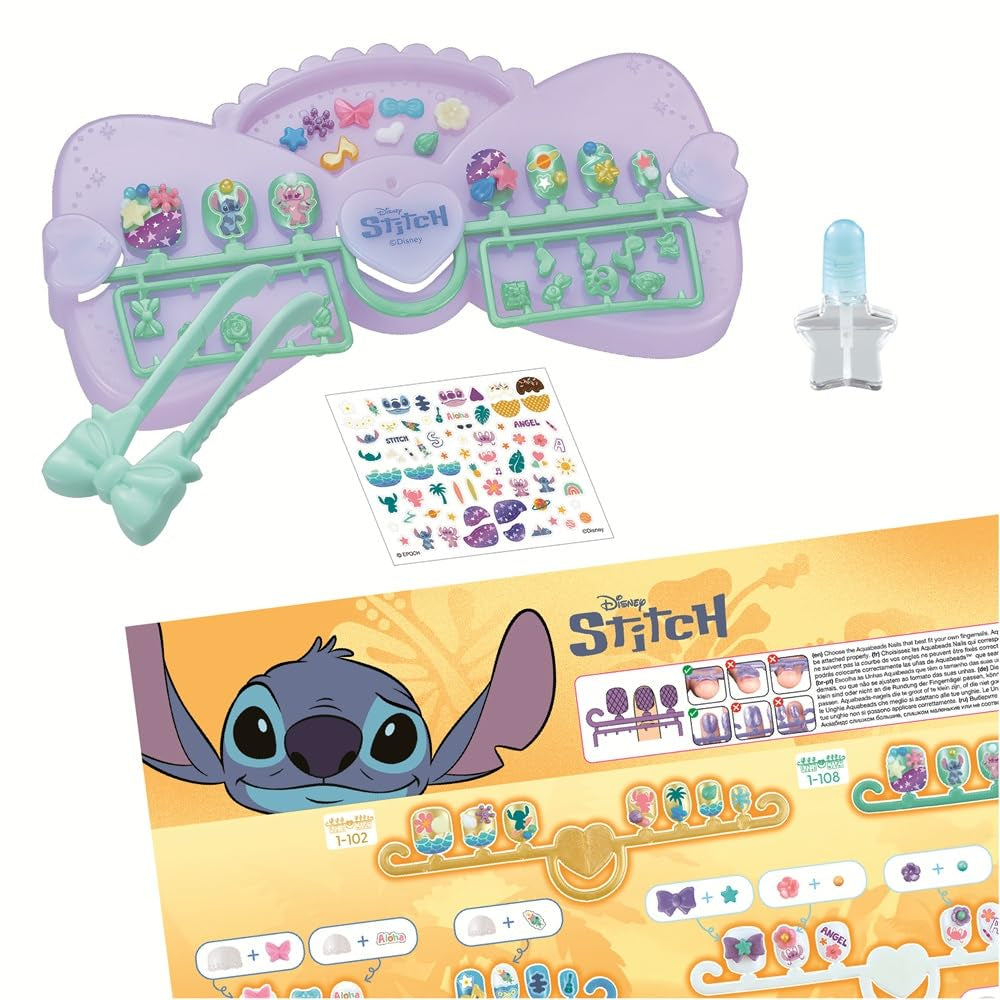 Aquabeads Stitch Nail Designer Kit - Arts & Crafts Bead Activity Set for Kids 4+ 6