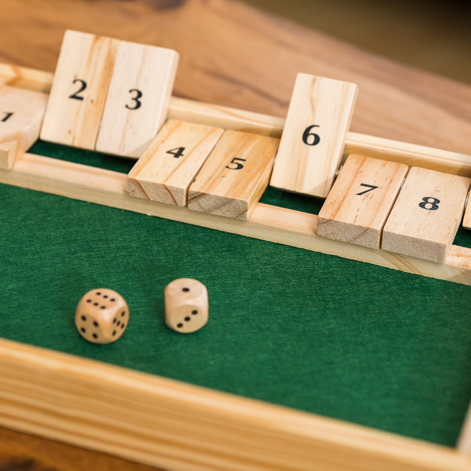 Toyrific Shut The Box Wooden Dice Game - 9 Number Classic Board Game 7
