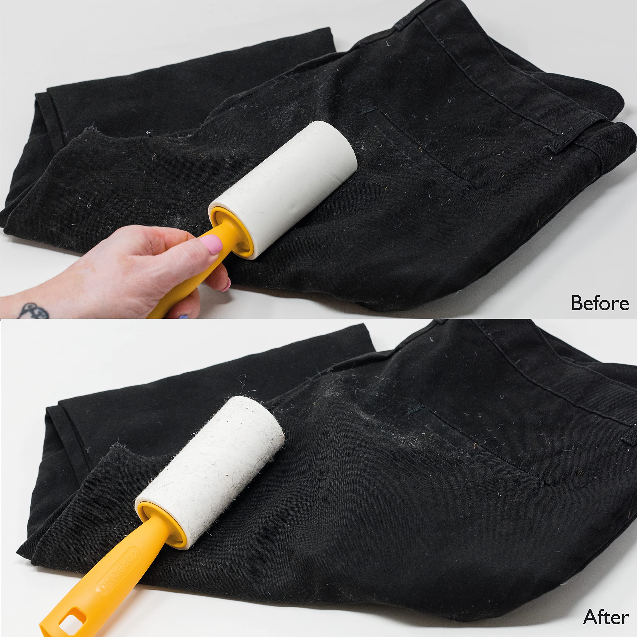 KORBOND Lint Roller and Refill Set - 451 Sheets Total | Extra Sticky Adhesive | Easy Peel 2