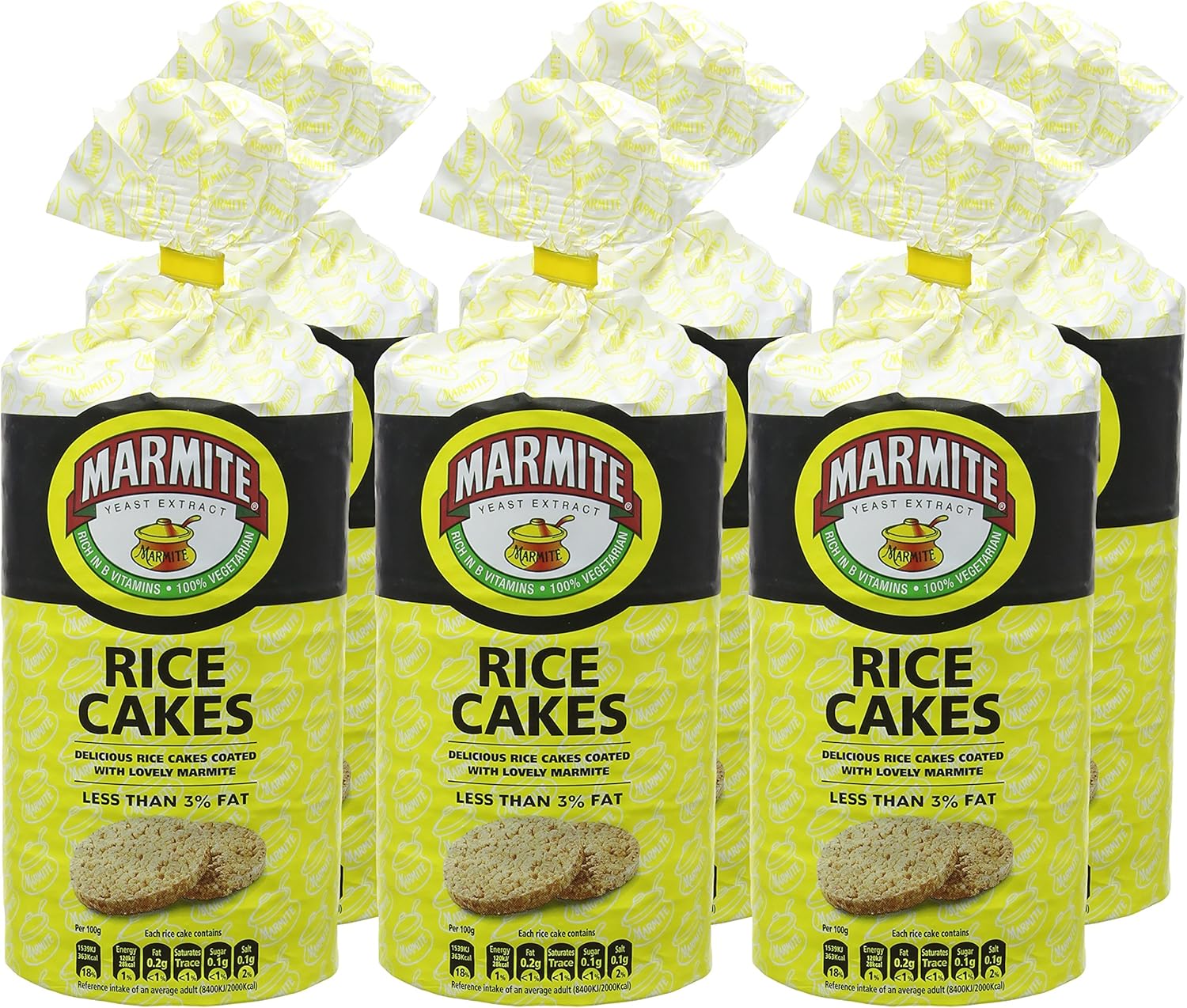 Kallo Marmite Rice Cakes, 6 x 110g - Vegetarian B Vitamin-Rich Snack 3