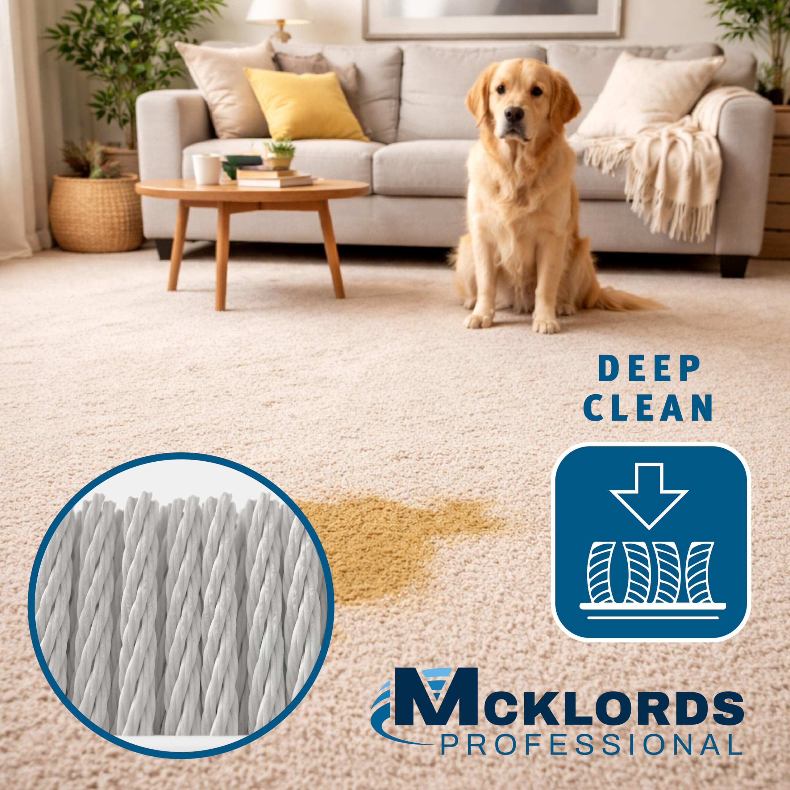 McKlords Professional Enzyme Cleaner - 1L Liquid for Carpet & Upholstery Stain Removal 3