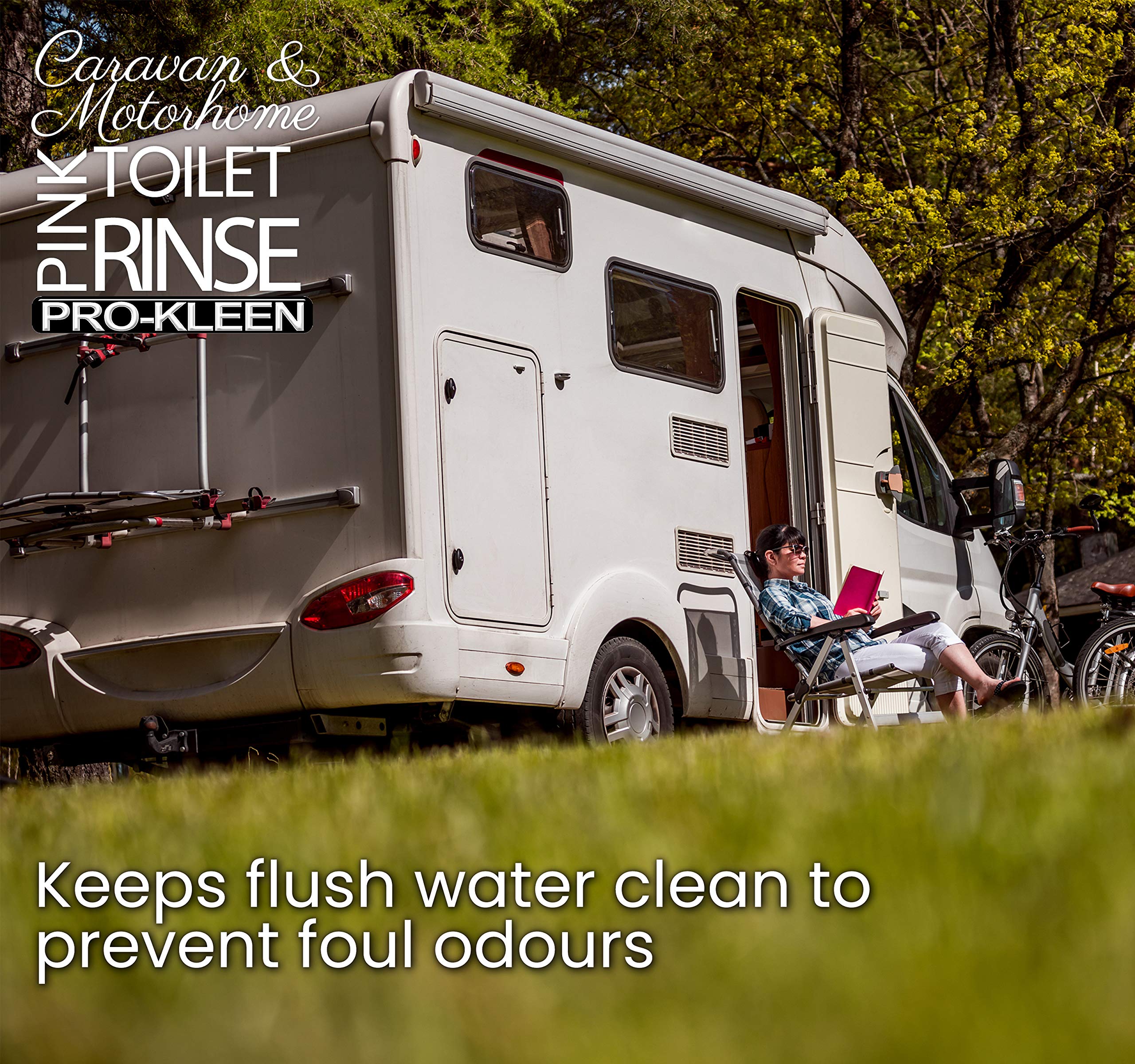 Pro-Kleen Pink Toilet Chemical Rinse Solution Fluid Cleaner - 2L Concentrated Formula for Caravan & Motorhome 3