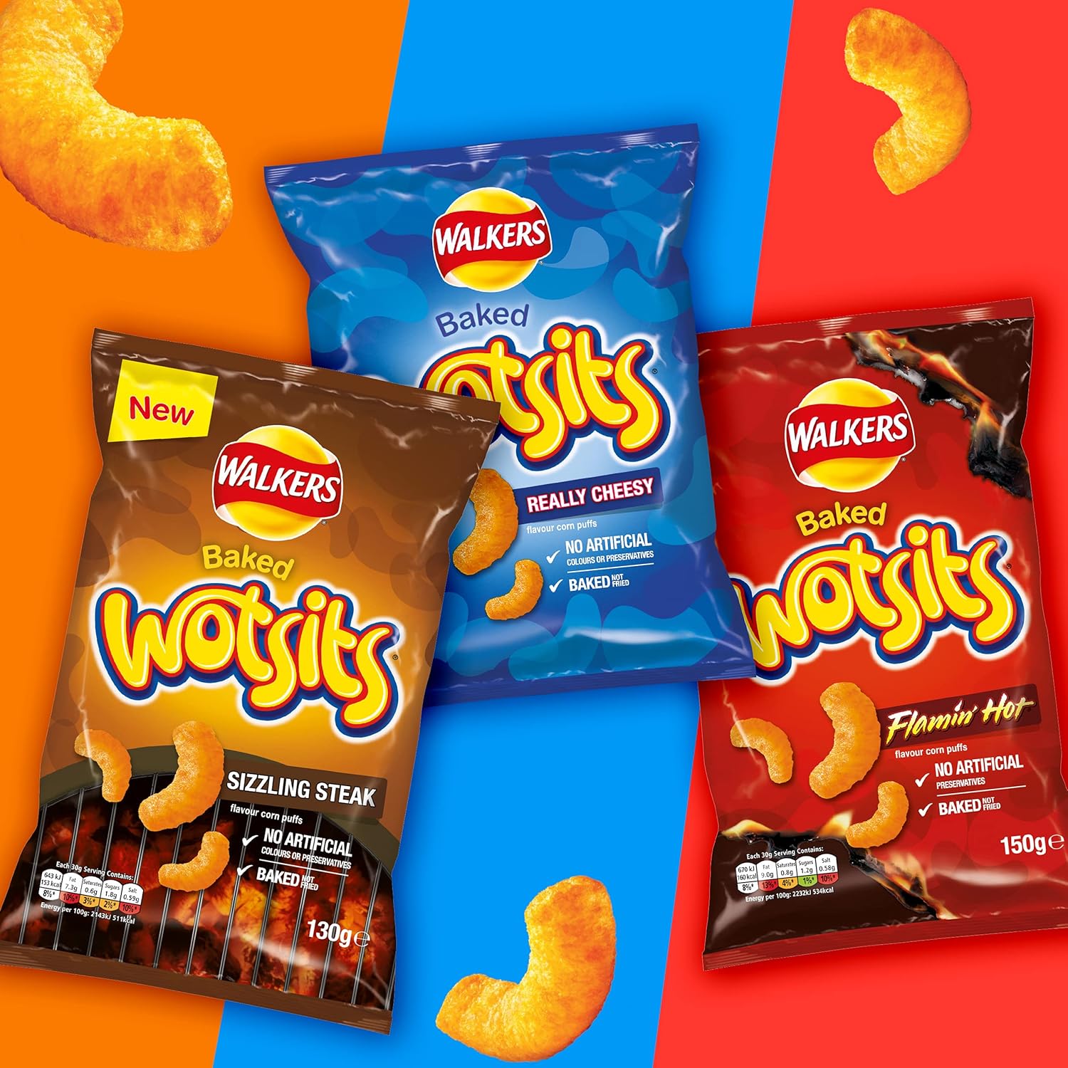 Walkers Wotsits Really Cheesy Corn Puffs Multipack 12x16.5g 7