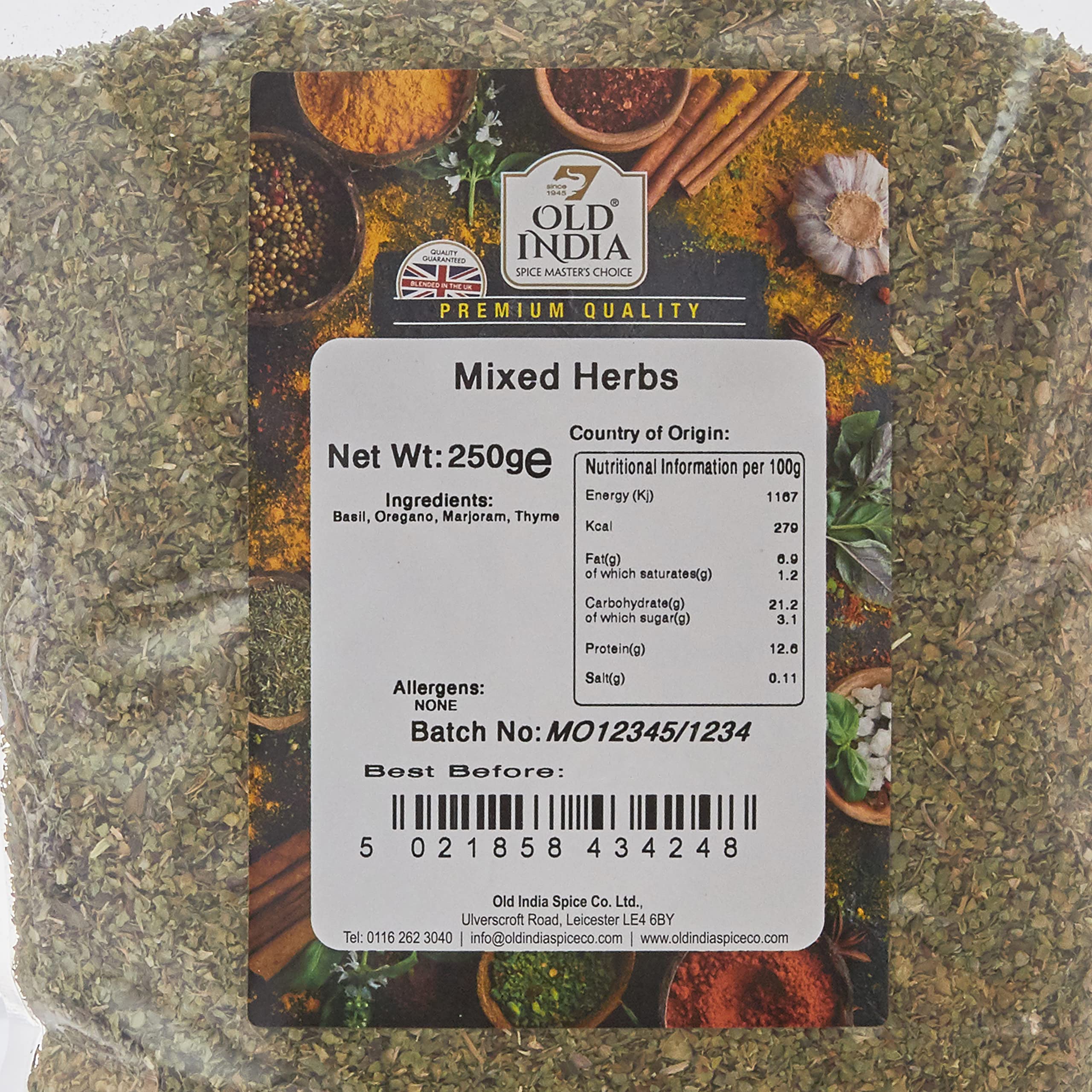 Old India Mixed Herbs - 100% Natural Seasoning | 250g Pack 2