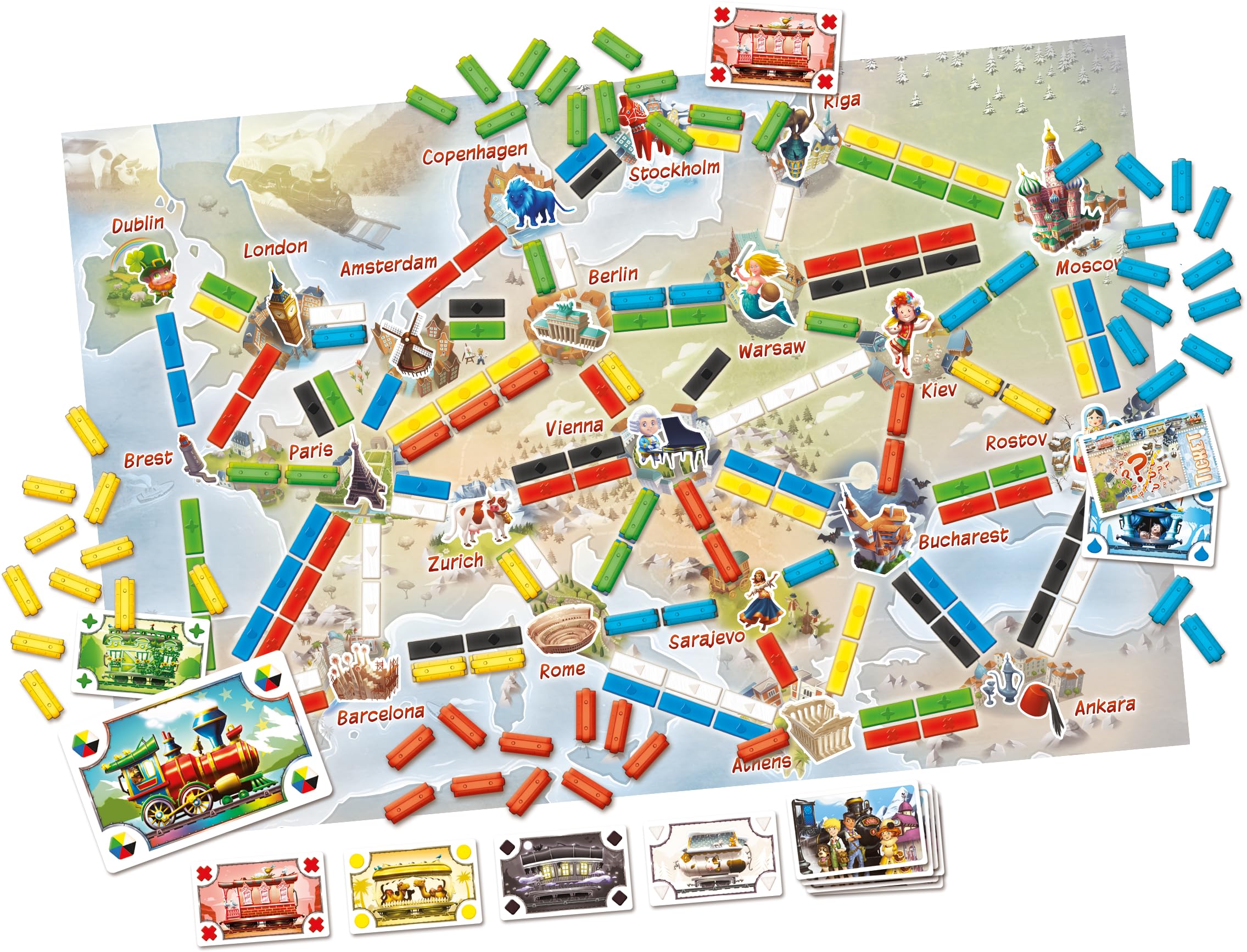 Days of Wonder Ticket to Ride First Journey Europe Board Game 6
