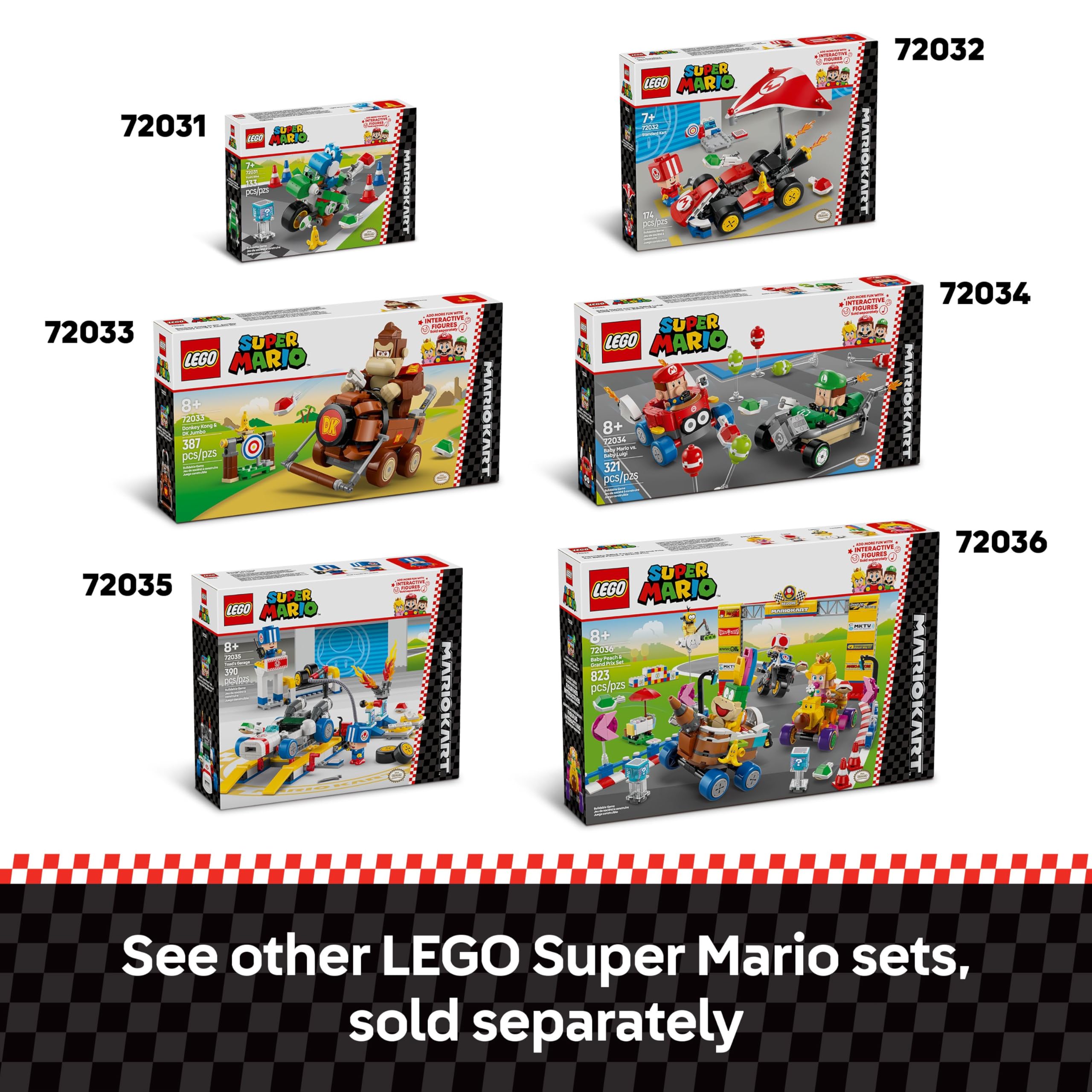 LEGO Super Mario: Mario Kart – Toad's Garage Set - Buildable B Dasher Kart & Mechanic Playset for Kids 8+ 8