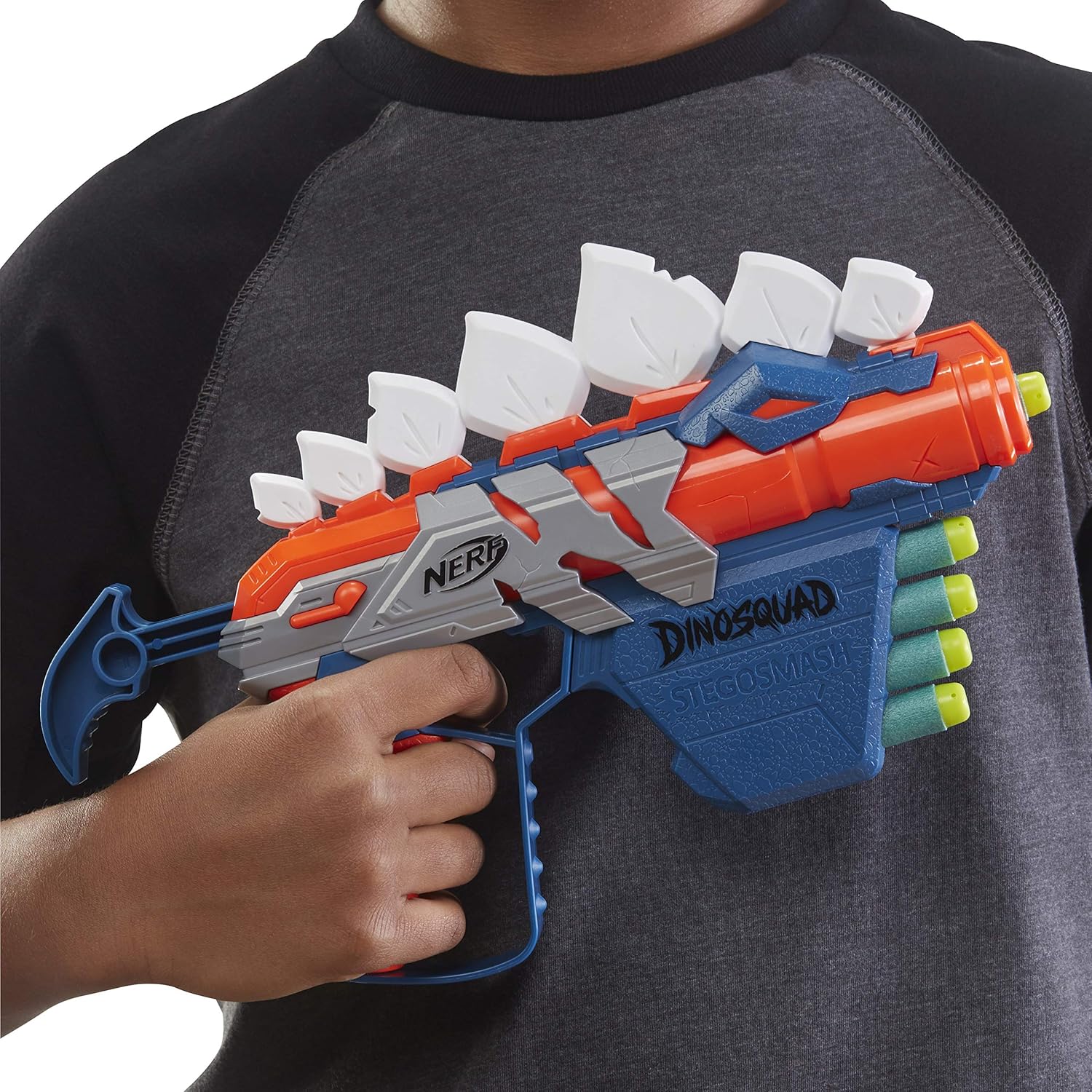 Nerf DinoSquad Stegosmash Dart Blaster - Dinosaur Design with 5 Elite Darts 8