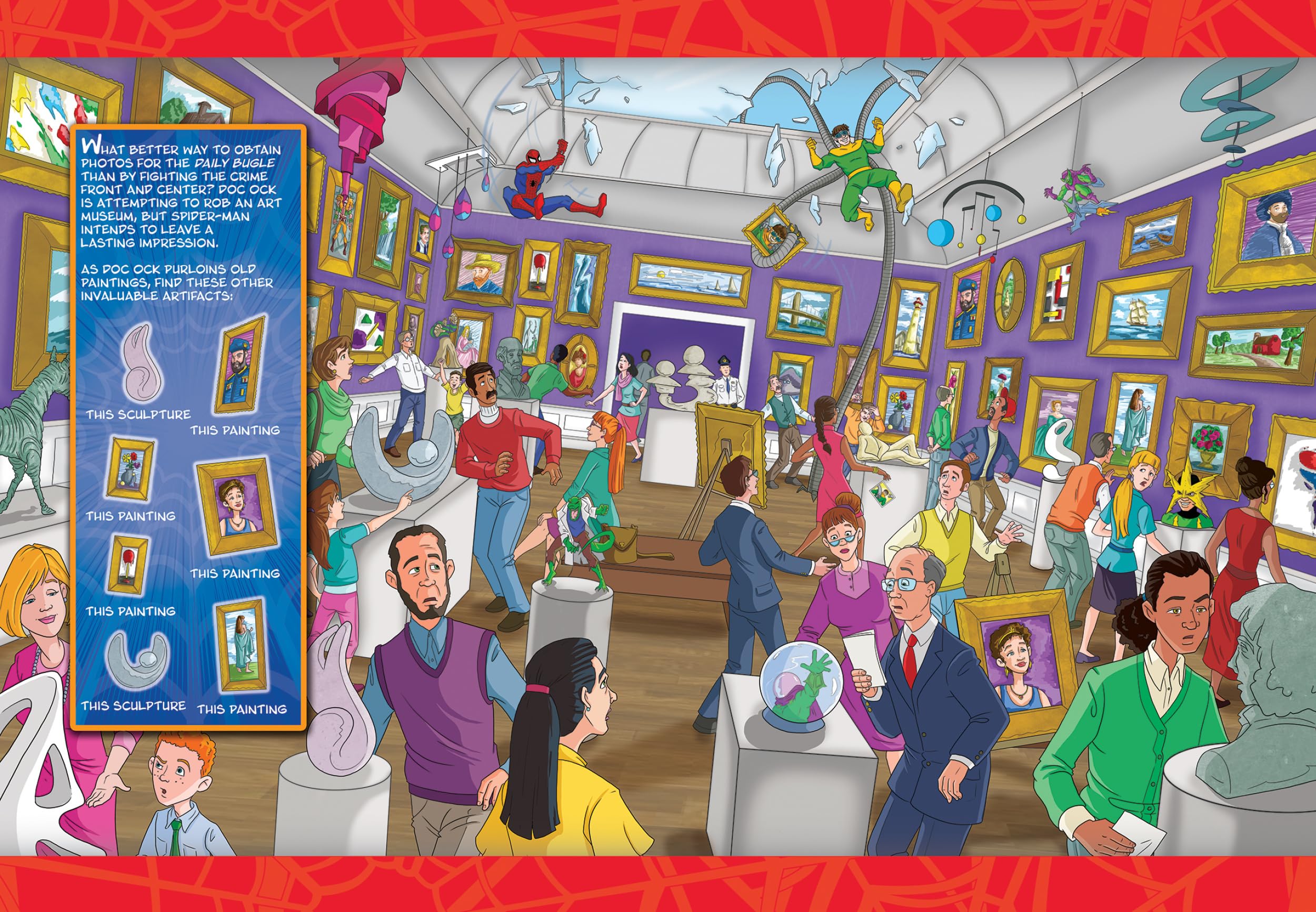 PI Kids Marvel Spider-Man Look & Find 3D Book - Ages 4-8 2