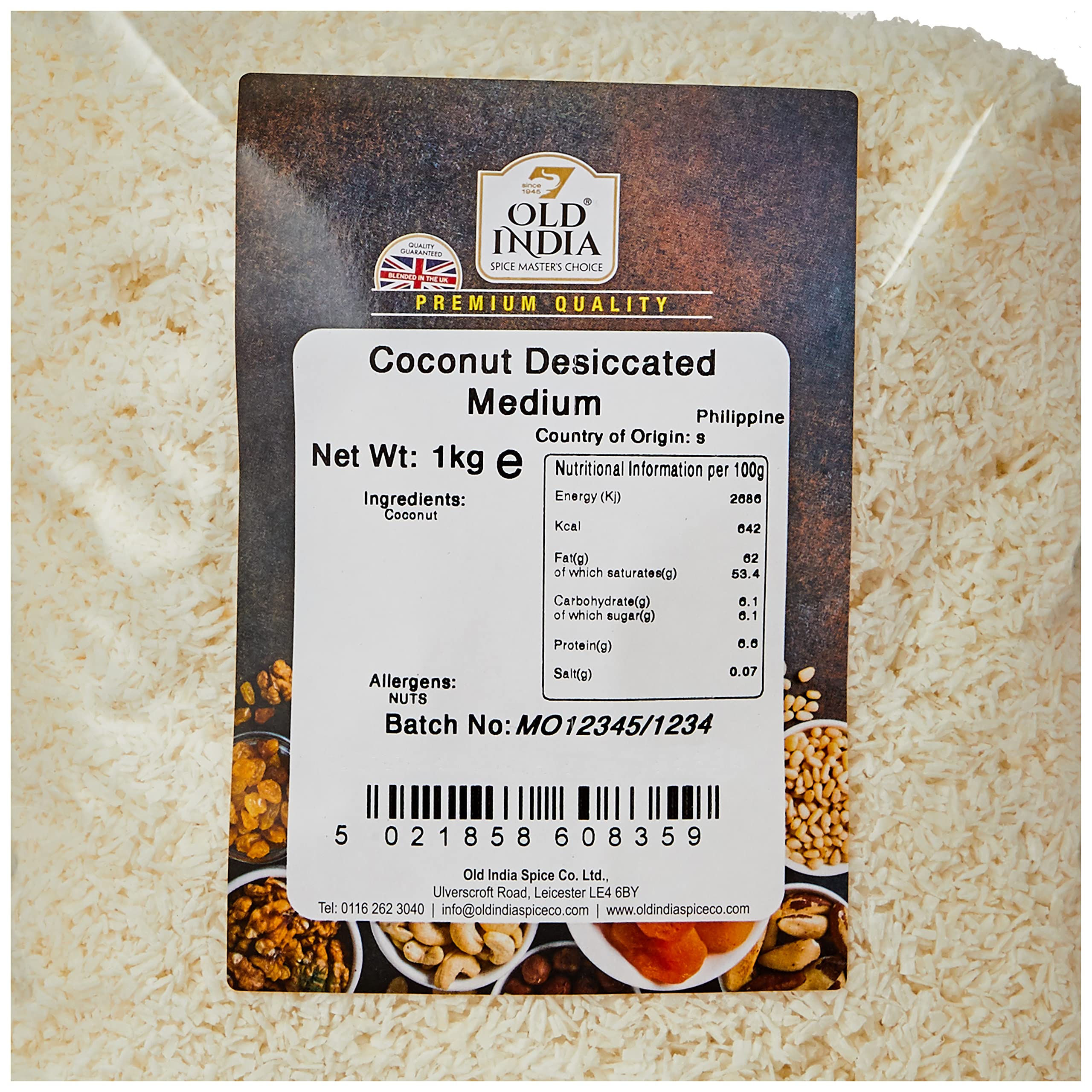 Old India Coconut Desiccated Medium 1kg 3
