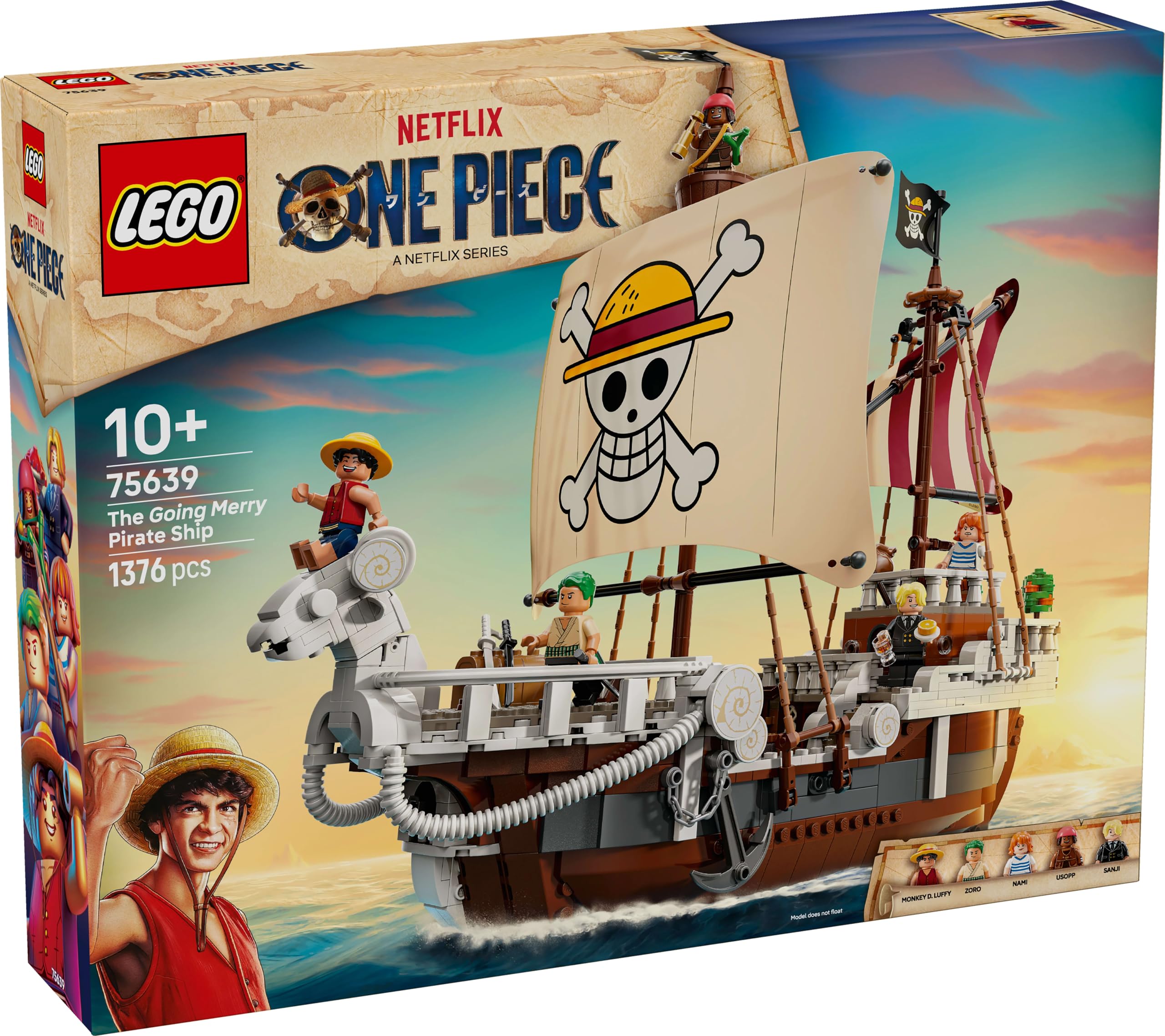 LEGO ONE PIECE Going Merry Pirate Ship - 1376-Piece Building Set for Ages 10+ 6