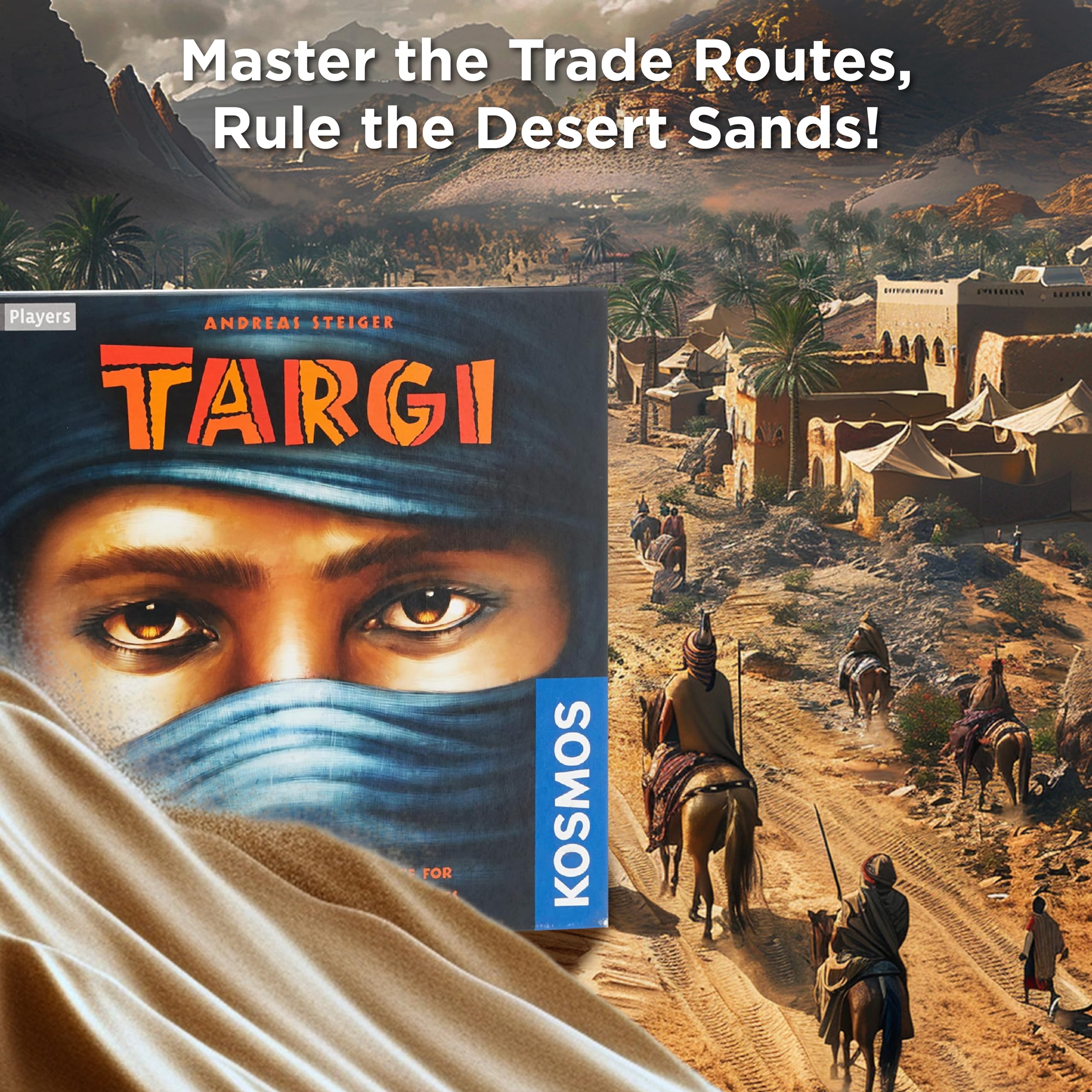 Thames & Kosmos Targi Board Game - Worker Placement for 2 Players | Ages 12+ | Standard Edition 5