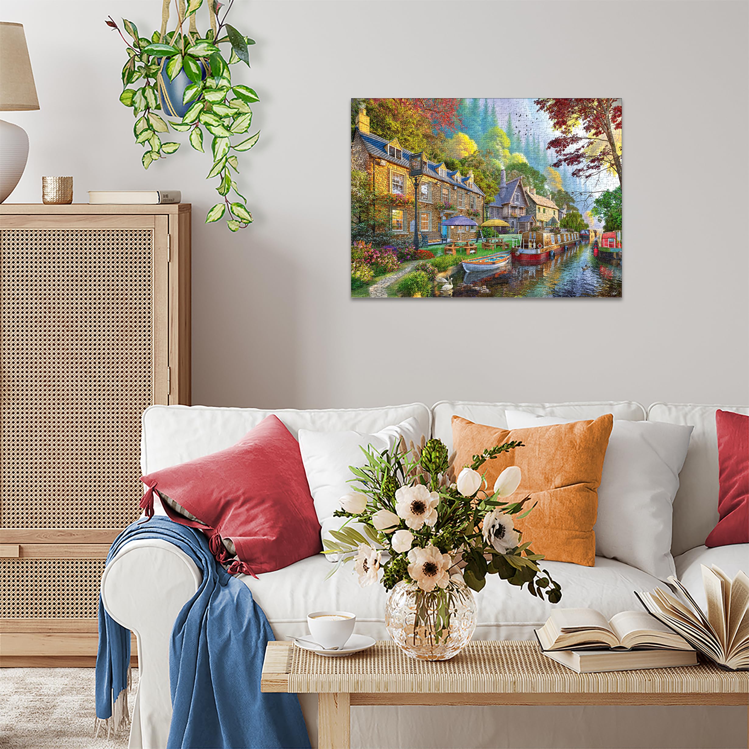 Ravensburger Down the Lane No. 6 Canal Side Lane Jigsaw Puzzle - 1000 Pieces | 70x50cm 5