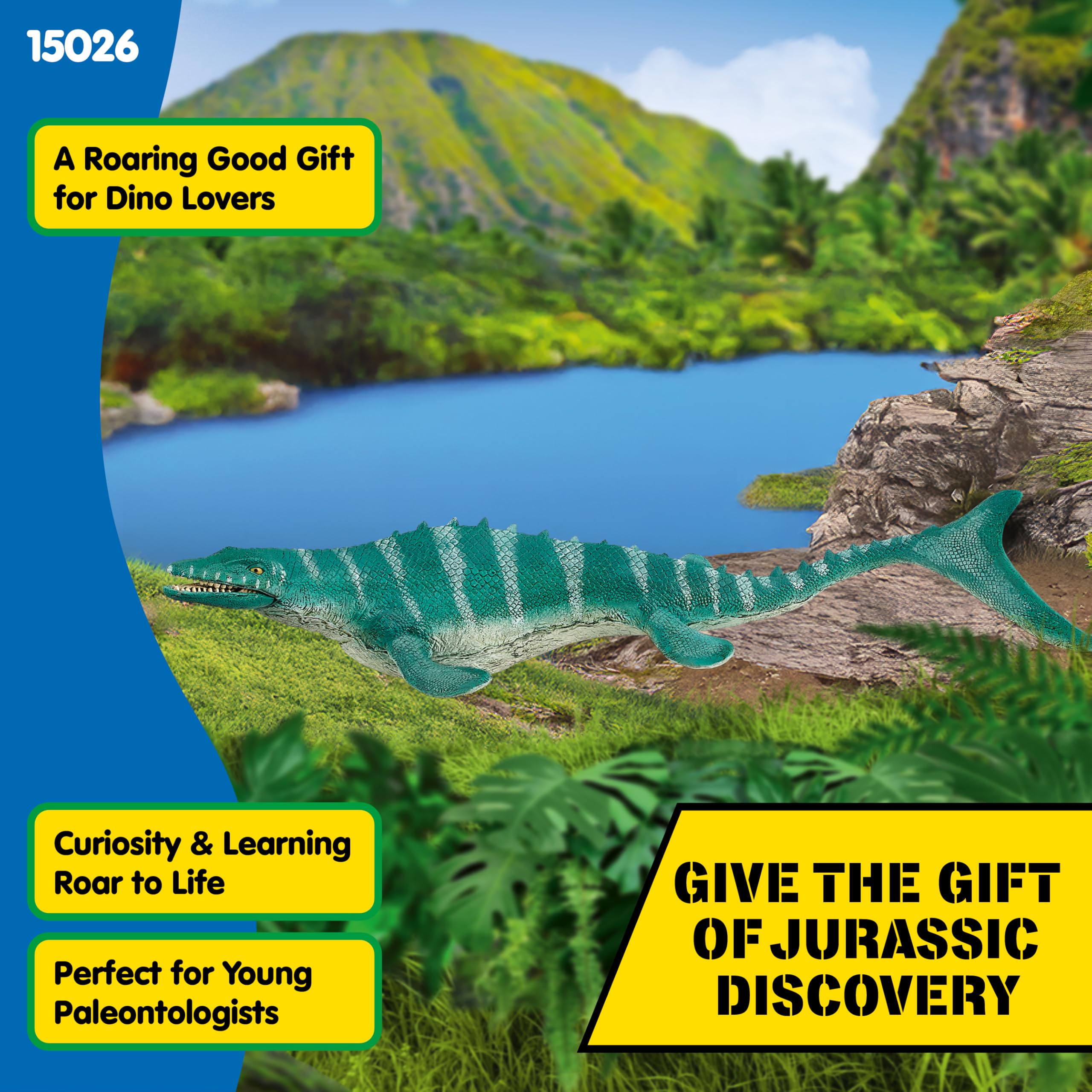 Schleich 15026 Mosasaurus Dinosaur Action Figure with Movable Jaw - Ages 4-12 12