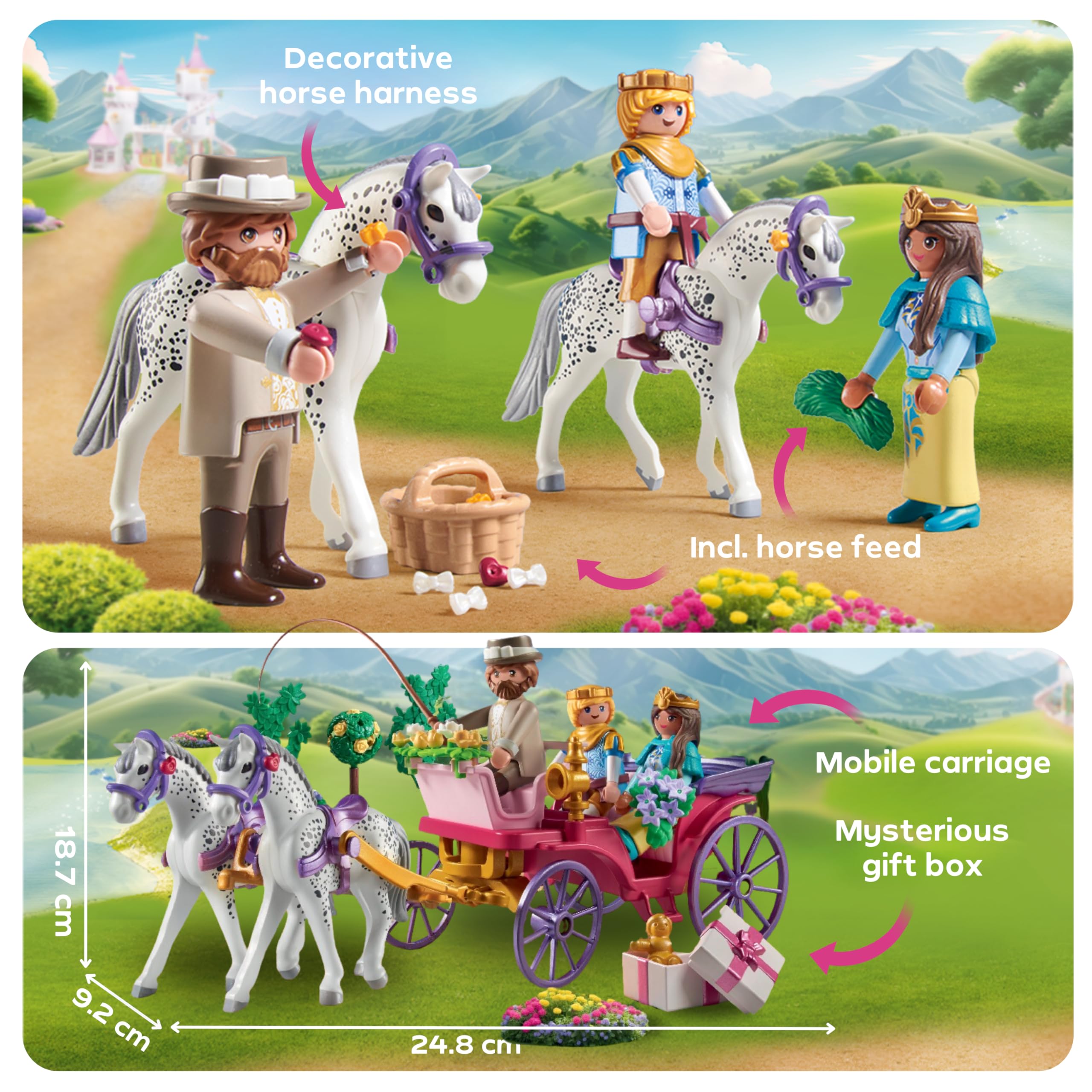 Playmobil Princess Magic Royal Carriage Ride with Princess and Prince - Fantasy Playset for Kids 7