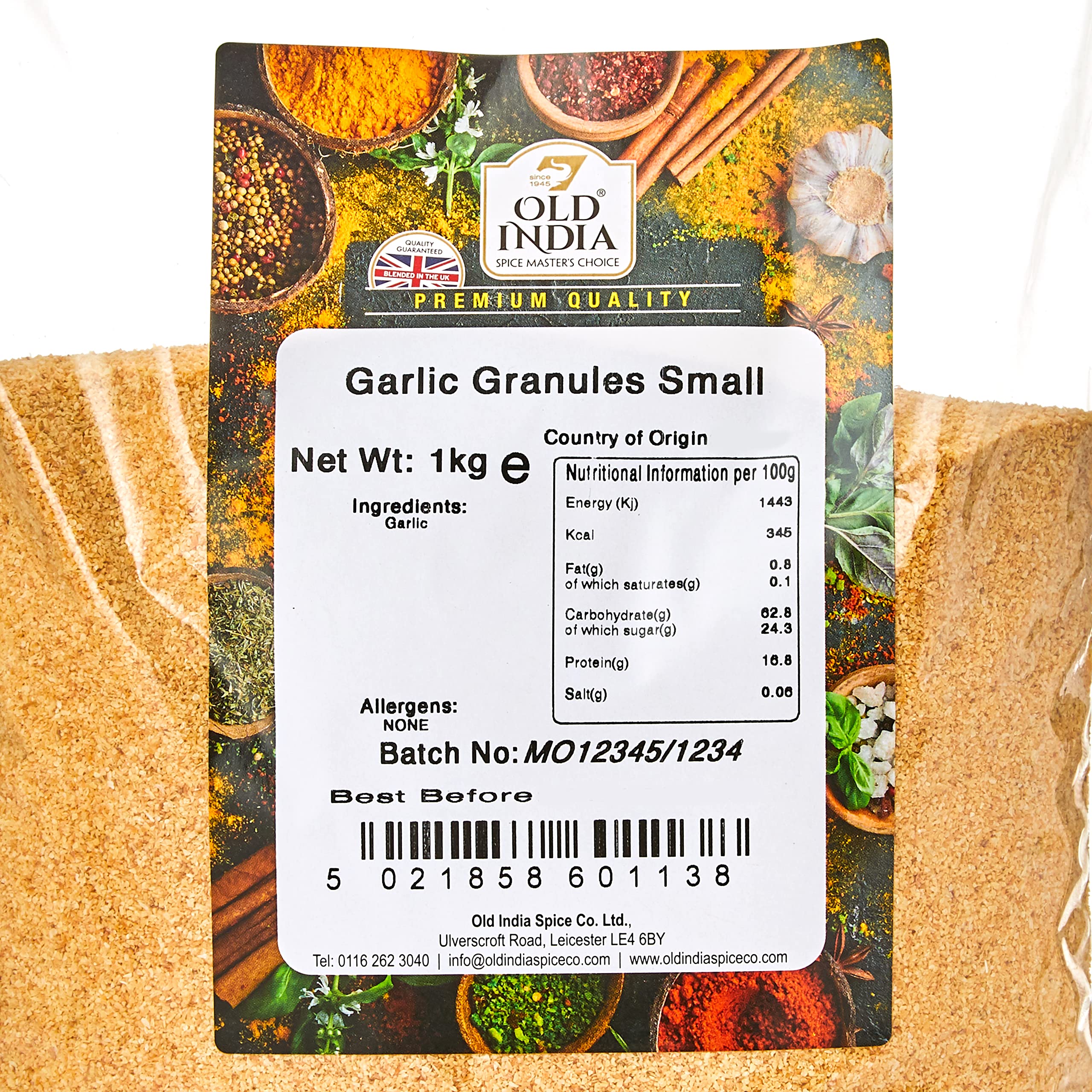 Old India Garlic Granules 1kg - Natural, Additive-Free Spice for Cooking 3